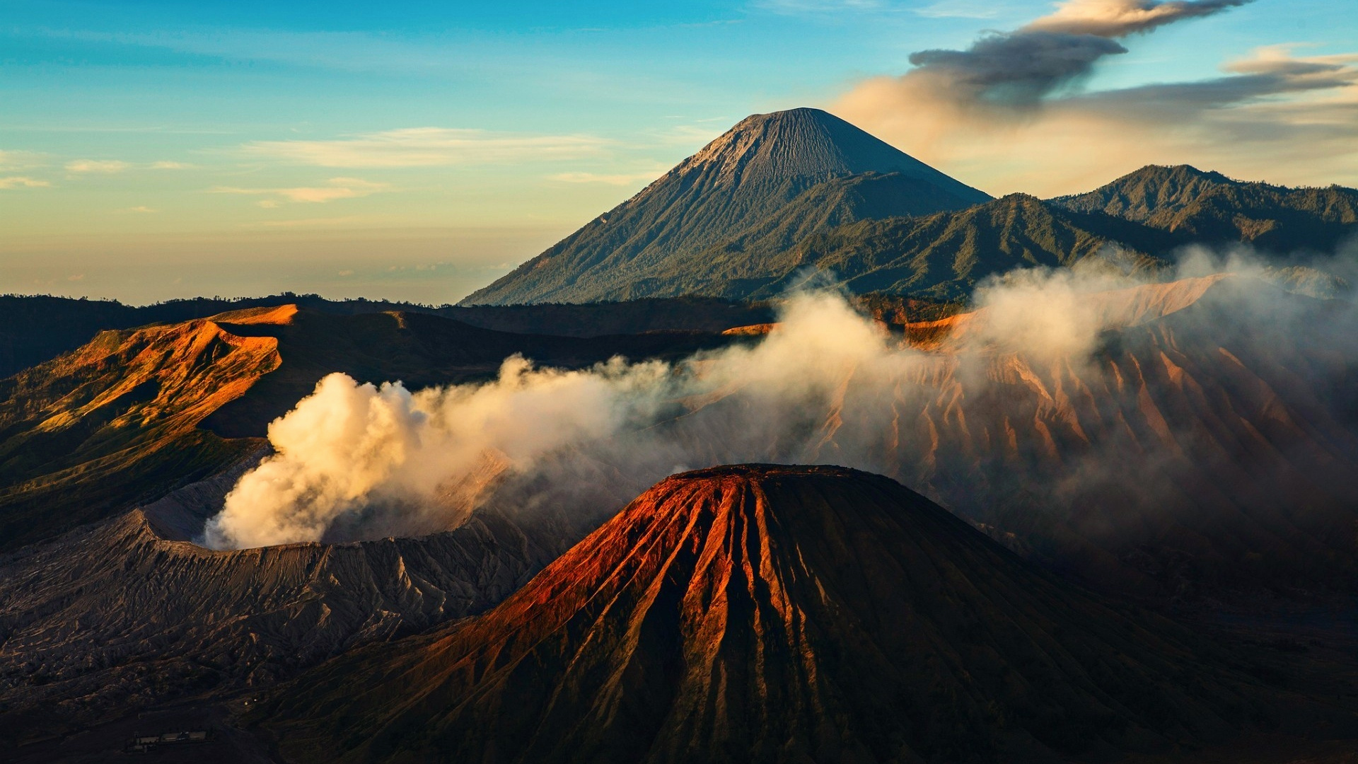 General 1920x1080 mountain top volcano landscape nature Mount Bromo Indonesia Java (island)