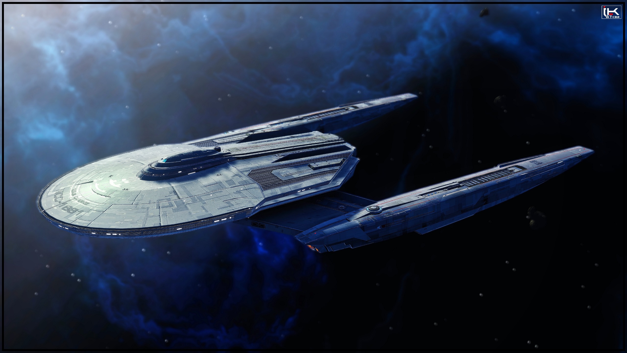 General 2560x1440 science fiction Star Trek spaceship USS Clarke NCC-1661 Malachowski-class fan art vehicle Star Trek Ships TV series