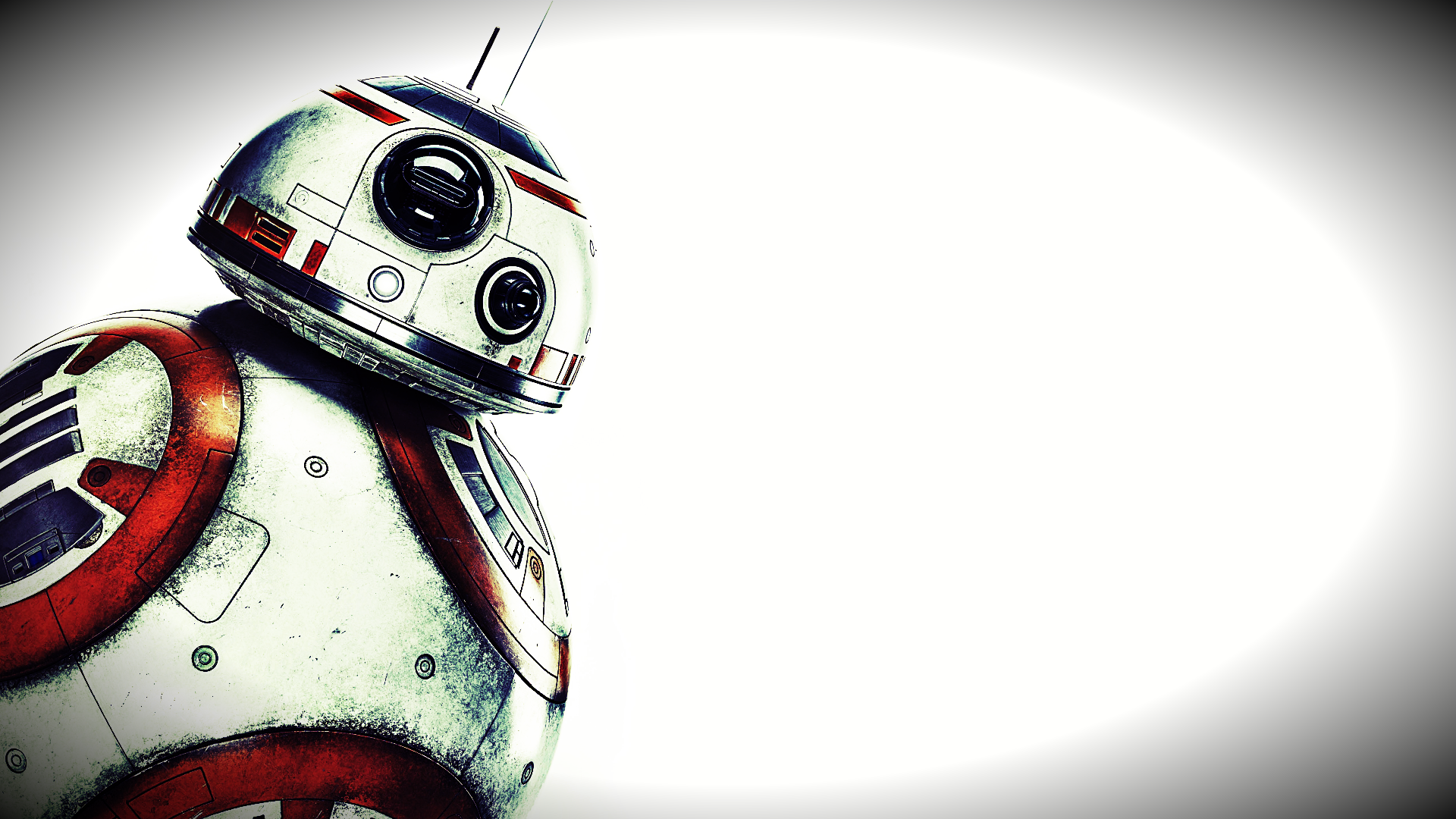 General 1920x1080 BB-8 movie poster Star Wars simple background robot Star Wars Droids Star Wars: The Force Awakens movies Star Wars Heroes white background science fiction