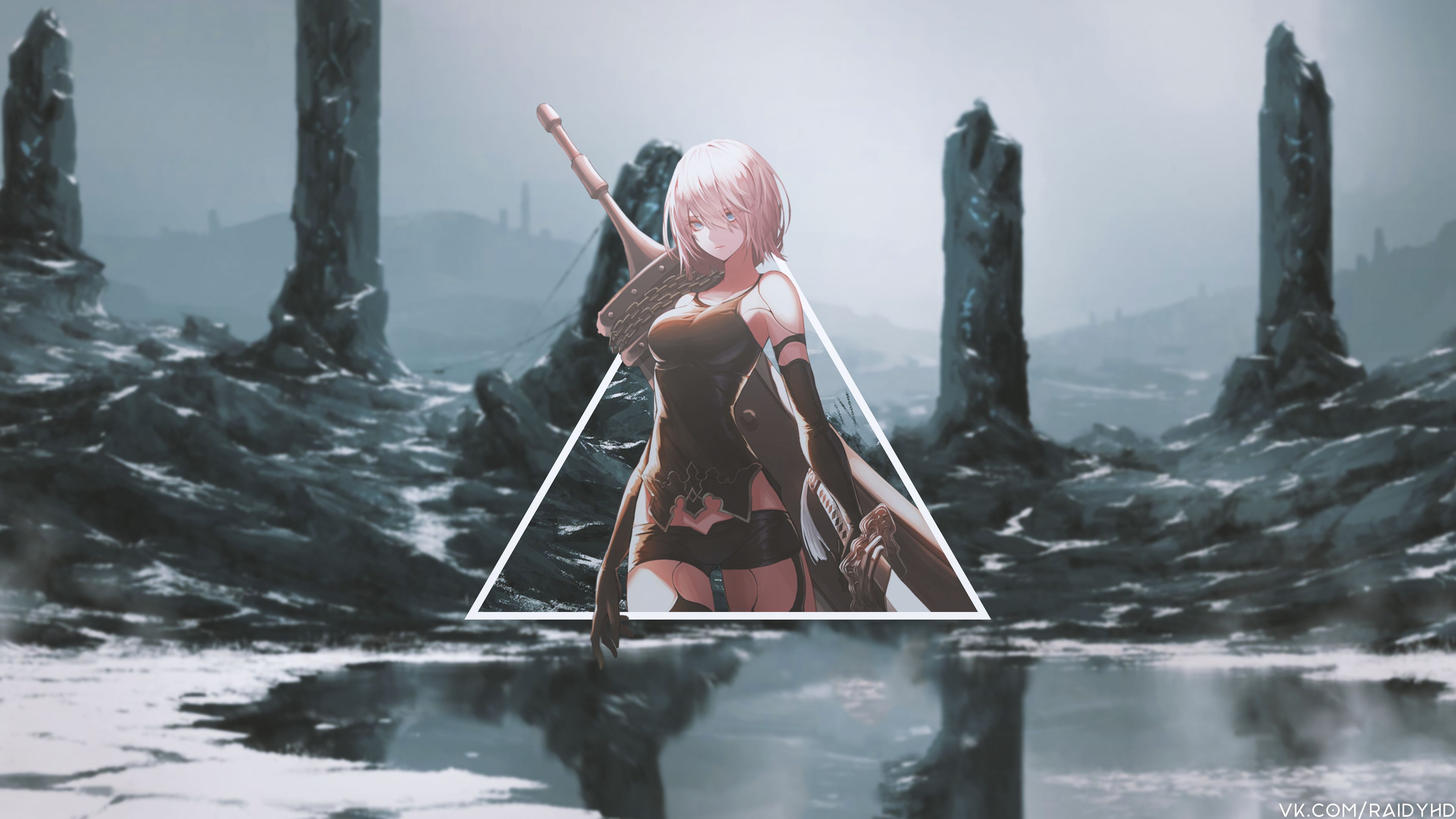Anime 3840x2160 anime girls anime picture-in-picture Nier: Automata