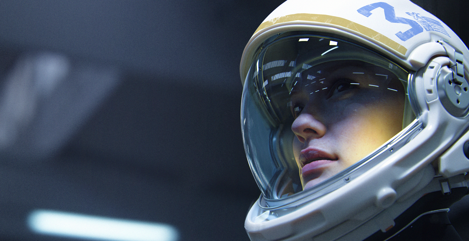 General 1920x988 CGI science fiction helmet women astronaut