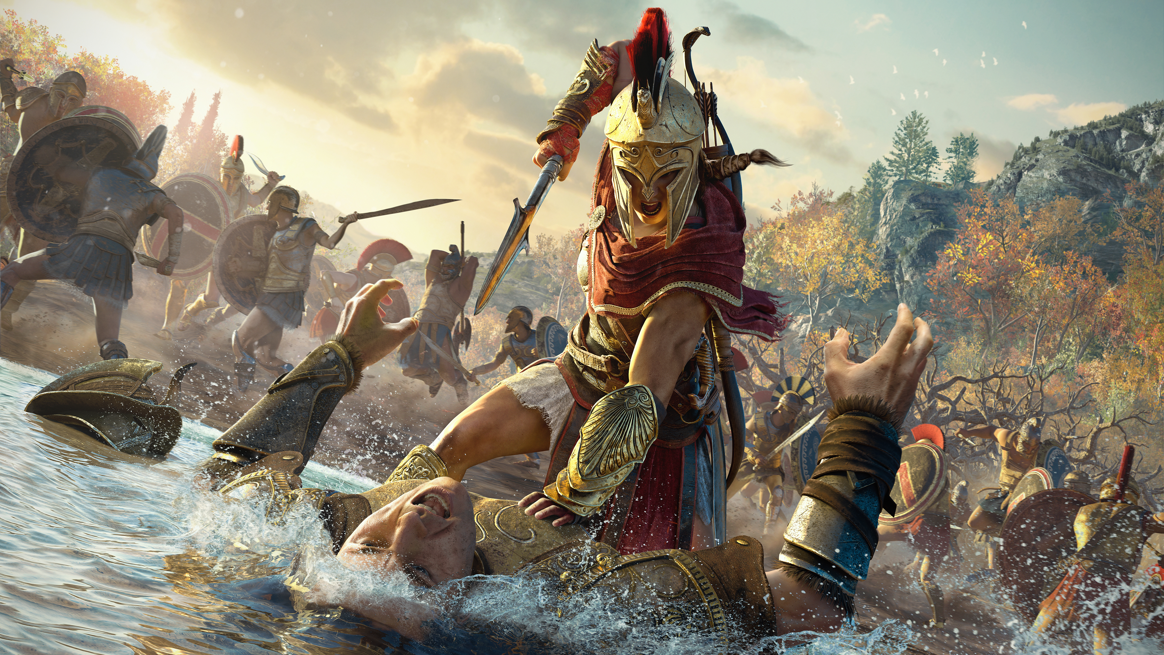 General 3840x2160 video games video game art Assassin's Creed Odyssey Assassin's Creed ancient greece Kassandra