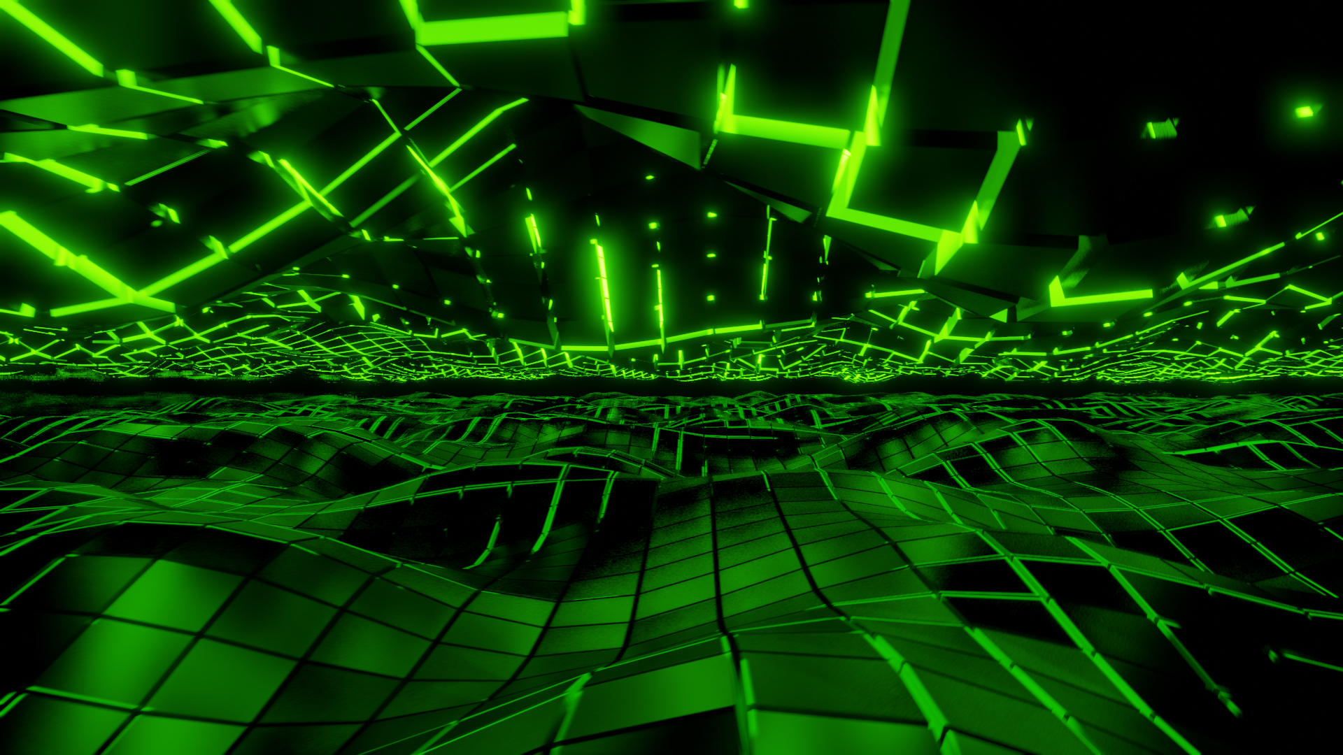 General 1920x1080 Blender abstract 3D Abstract CGI green