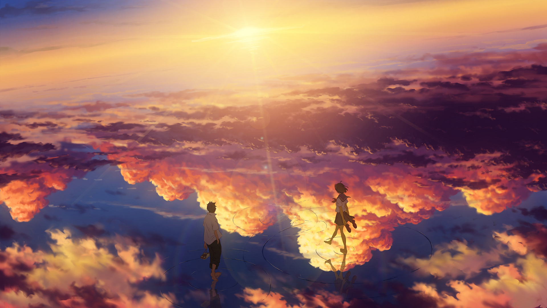 Anime 1920x1080 anime sky clouds