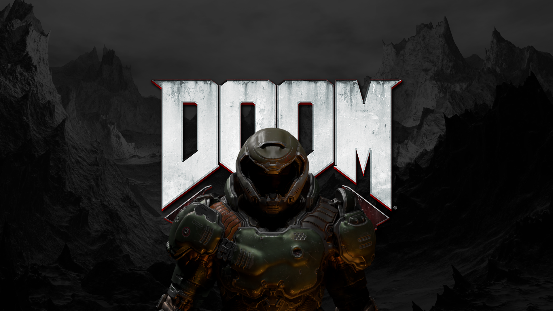 General 1920x1080 DOOM Eternal Doom (game) video game characters Doom slayer Doom guy first-person shooter frontal view