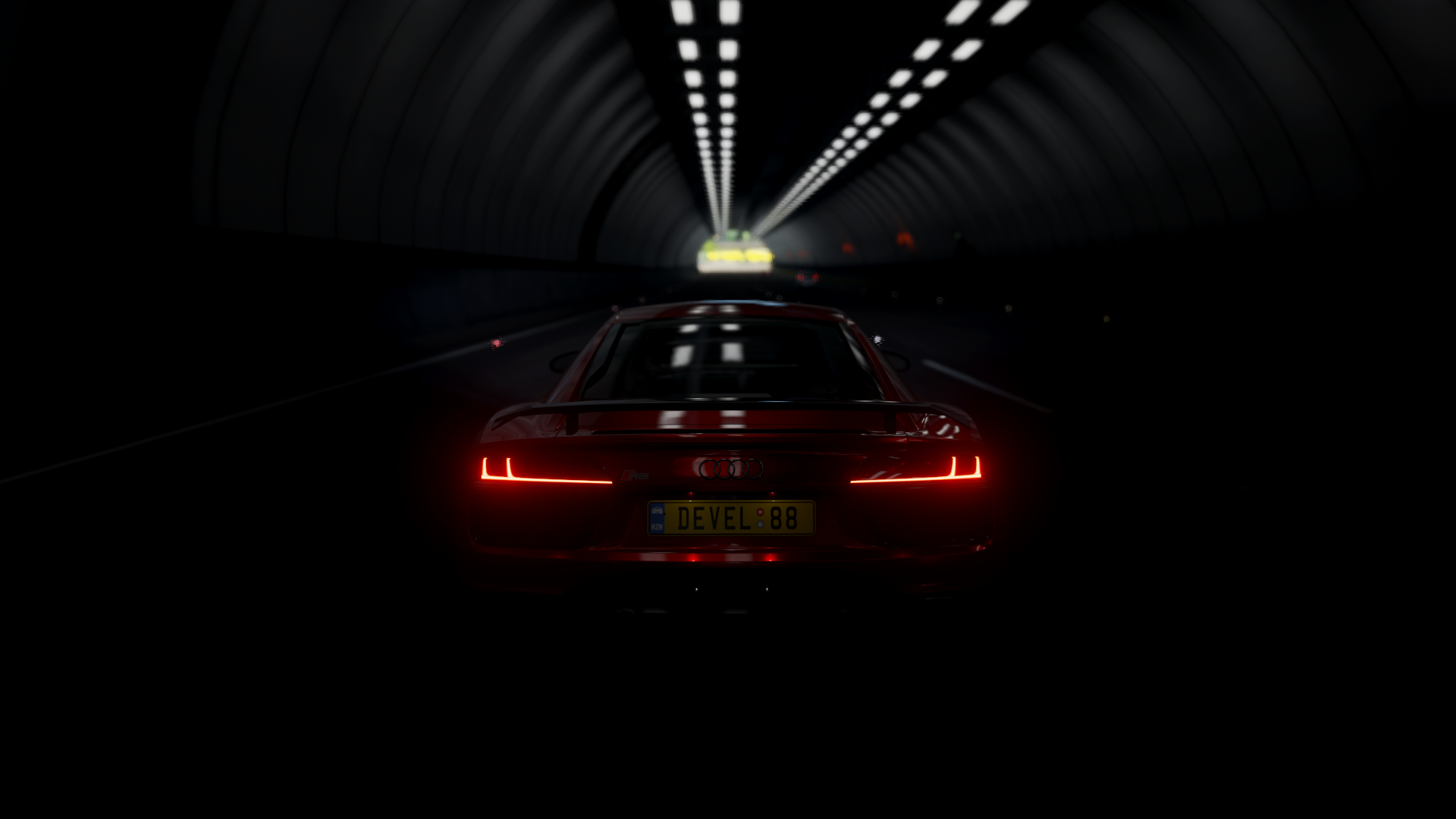 General 1920x1080 Forza Horizon 4 Audi Audi R8 dark car video games screen shot rear view tunnel taillights red cars vehicle