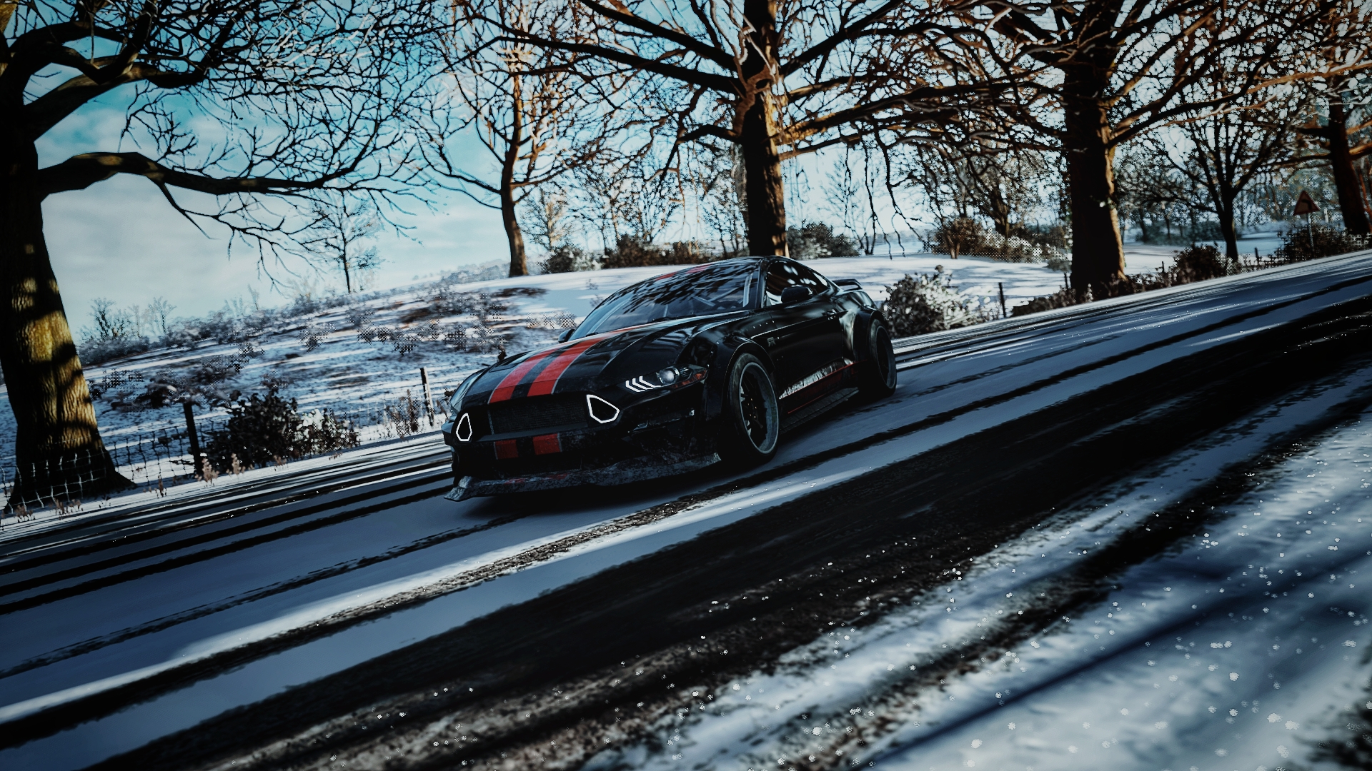 General 1920x1080 Ford Mustang RTR Ford Ford Mustang Forza Horizon 4 car video games winter Ford Mustang S550