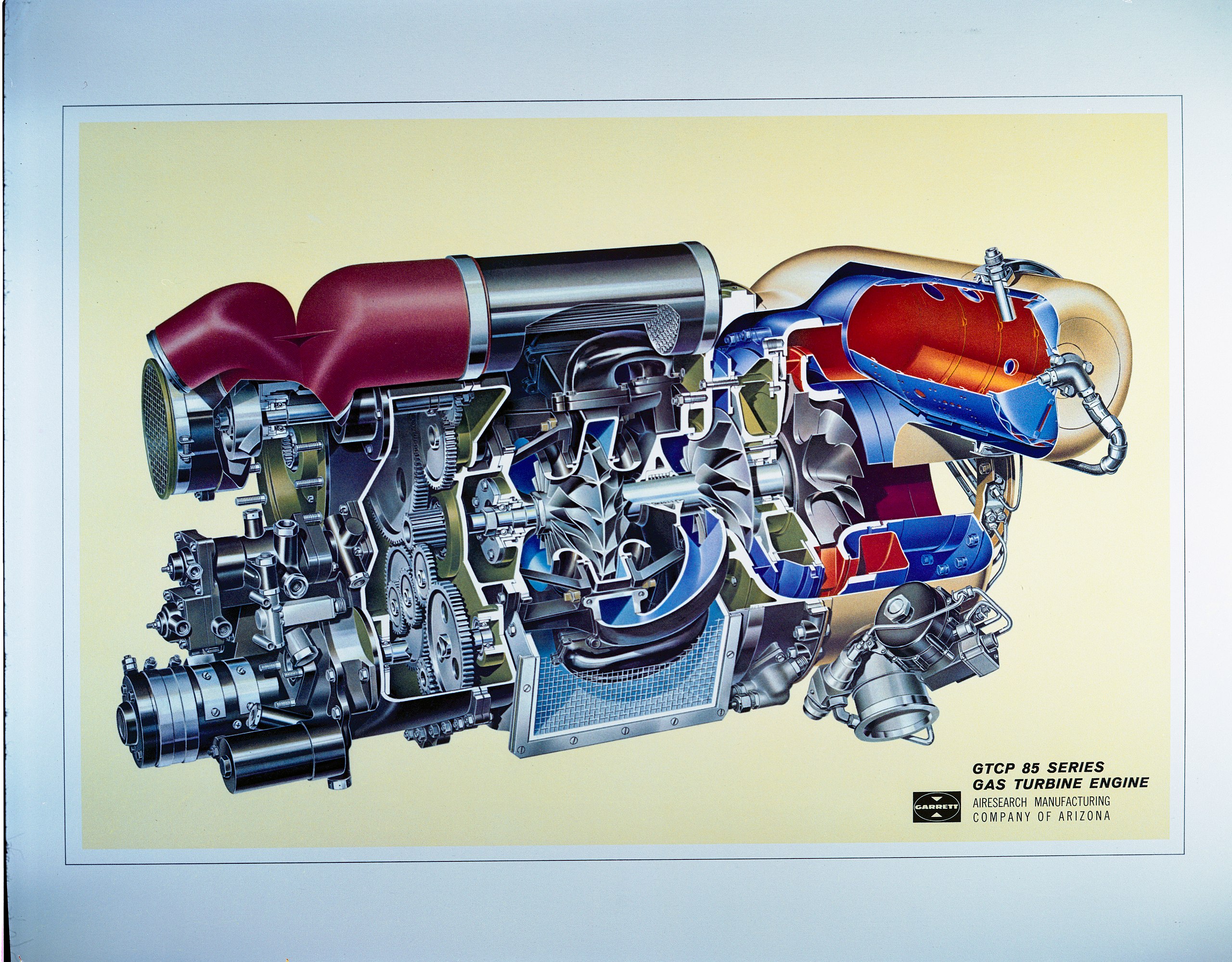 General 2560x1998 jet engine cutaway diagrams vehicle technology digital art simple background text frame