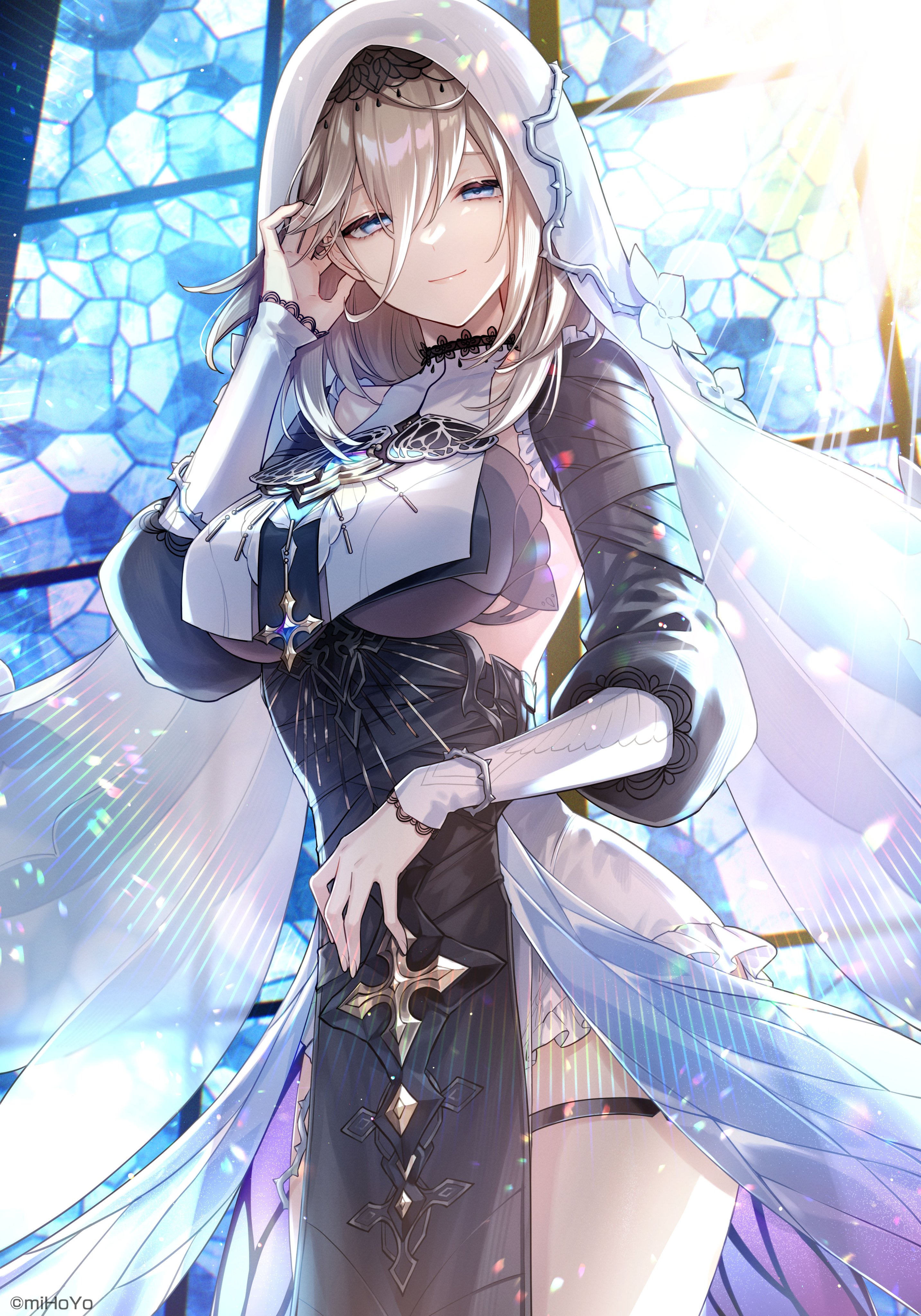 Anime 2867x4096 Honkai Impact 3rd Honkai Impact Aponia anime anime girls artwork nun outfit