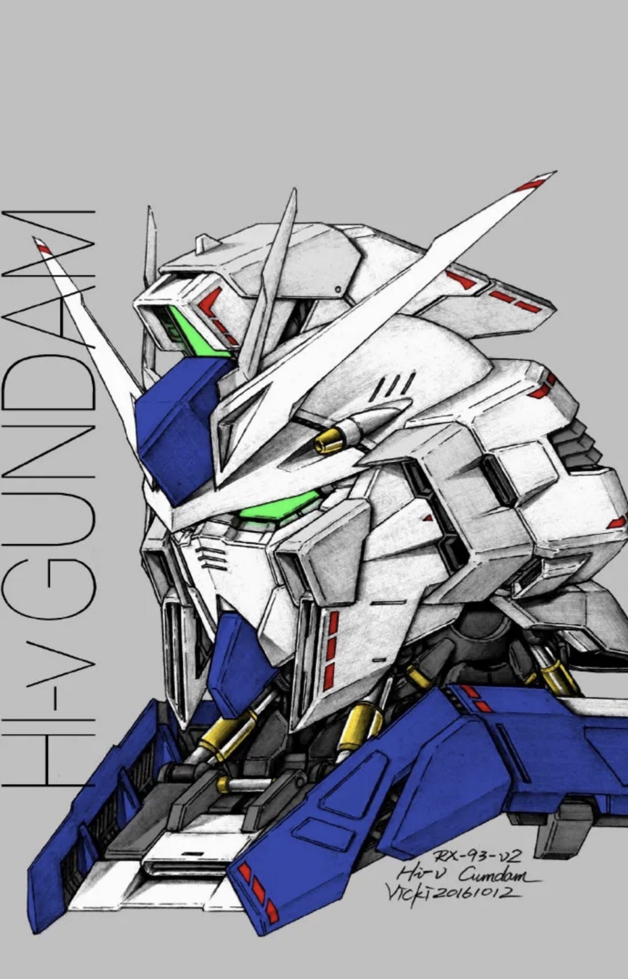 Anime 2160x3364 Gundam anime mechs Super Robot Taisen artwork digital art fan art Hi-ν Gundam Mobile Suit Gundam CCA - Beltorchika's Children