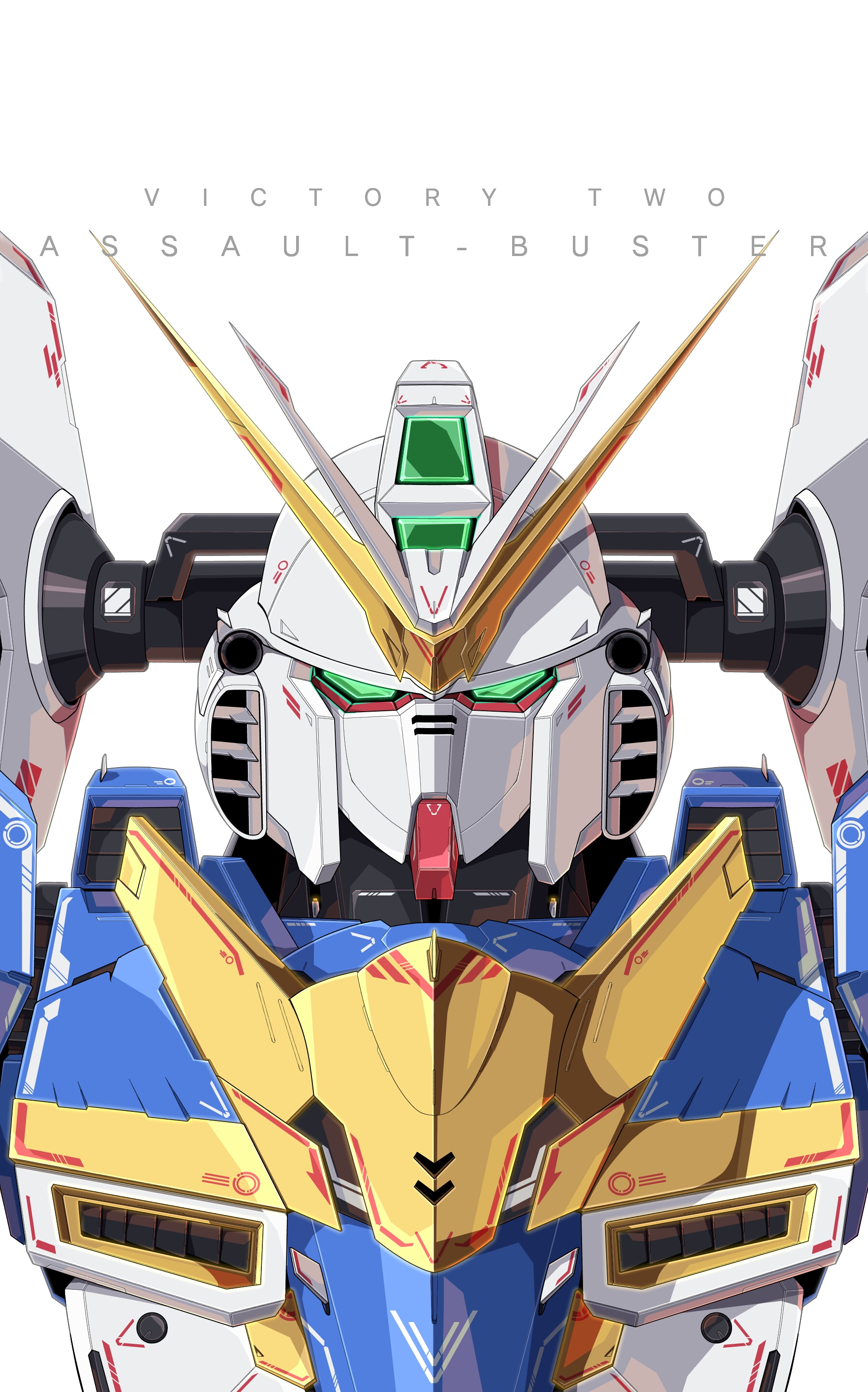 Anime 1800x2887 anime mechs Super Robot Taisen V2 Assault Buster Gundam Mobile Suit V Gundam Gundam artwork digital art fan art
