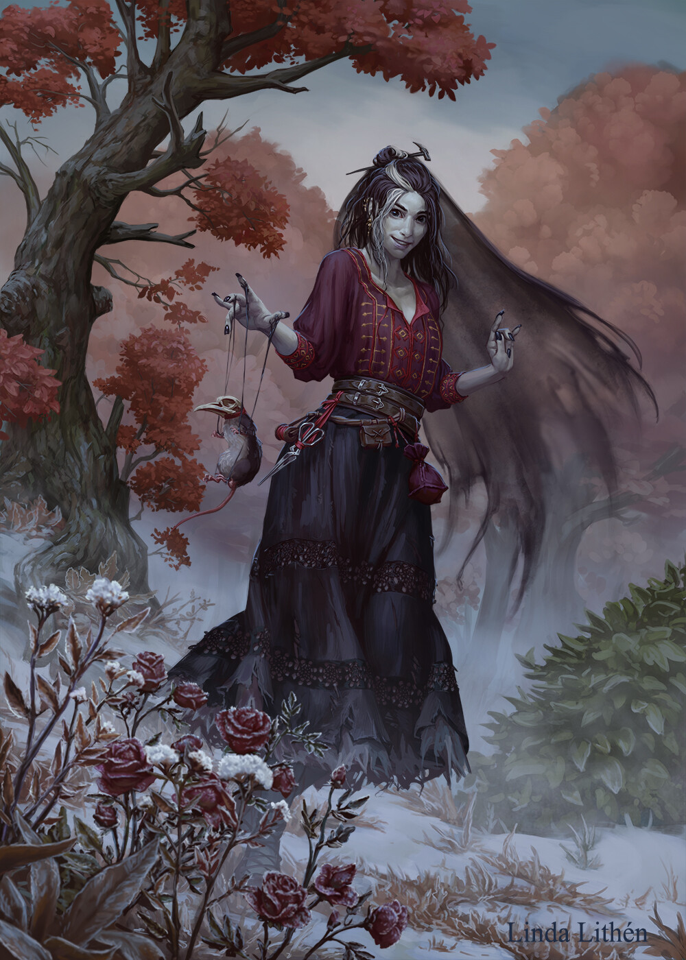 General 1000x1400 artwork ArtStation women witch fantasy art fantasy girl Laudna (Critical Role)