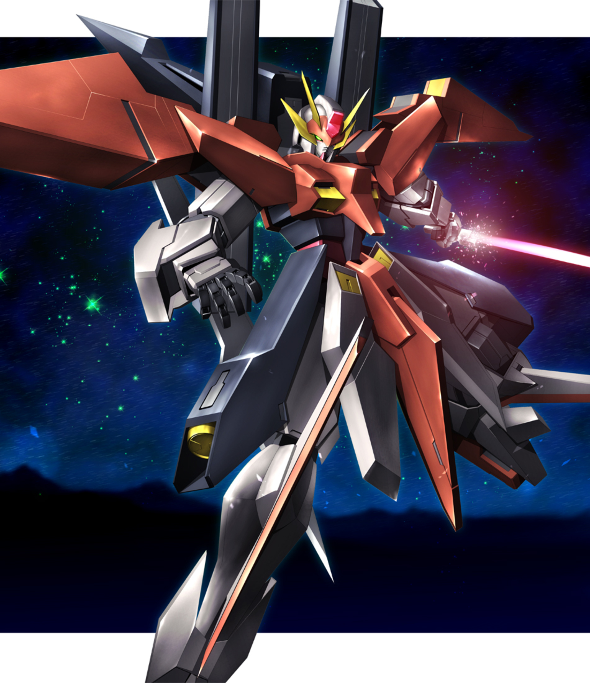 Anime 1900x2200 Arios Gundam anime mechs Gundam Super Robot Taisen Mobile Suit Gundam 00 artwork digital art fan art