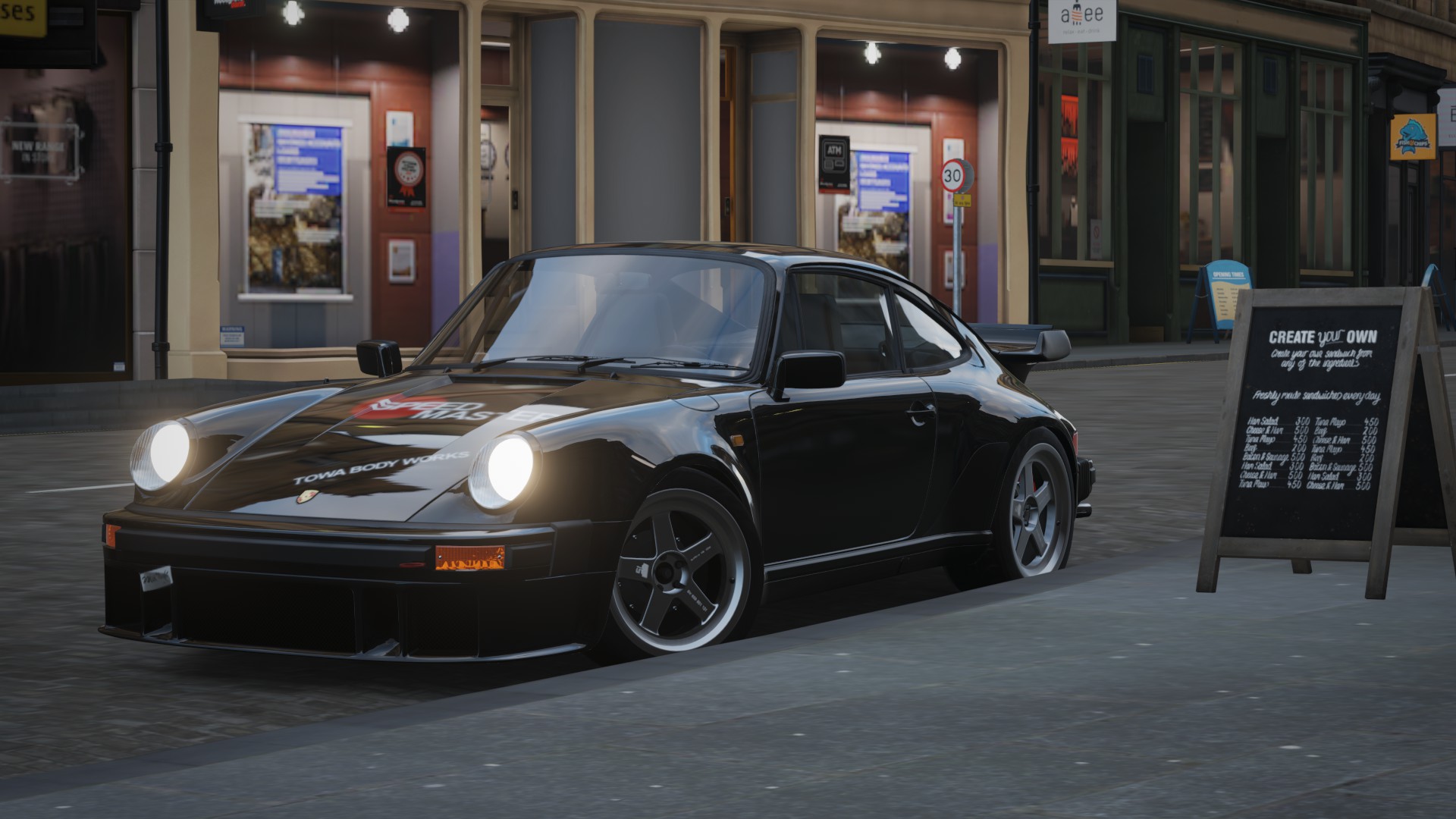 General 1920x1080 Porsche Porsche 911 Porsche 930 Forza Forza Horizon 4 video games screen shot car vehicle black cars