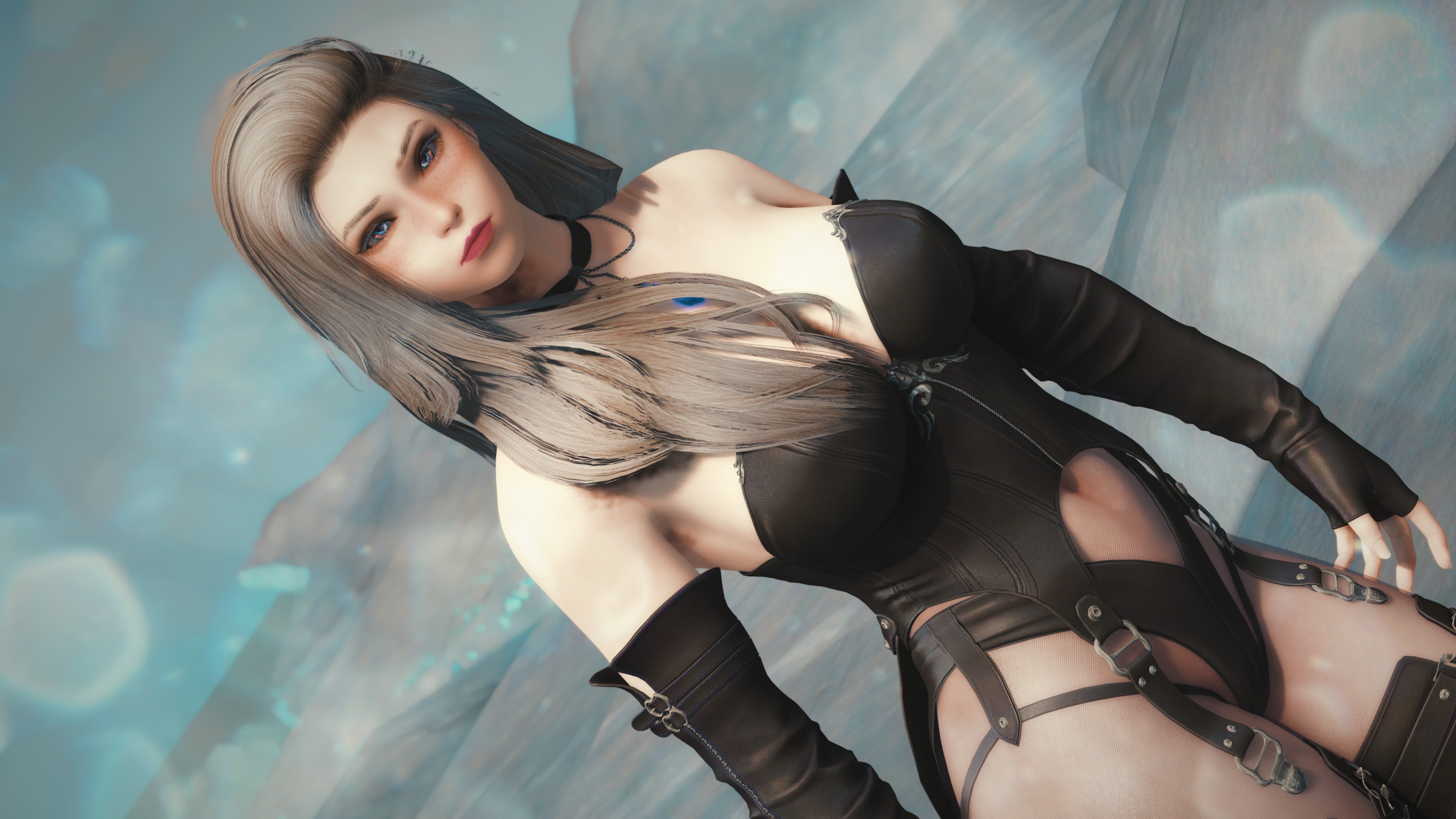 General 3840x2160 Skyrim Remastered fantasy girl 4K artwork The Elder Scrolls V: Skyrim