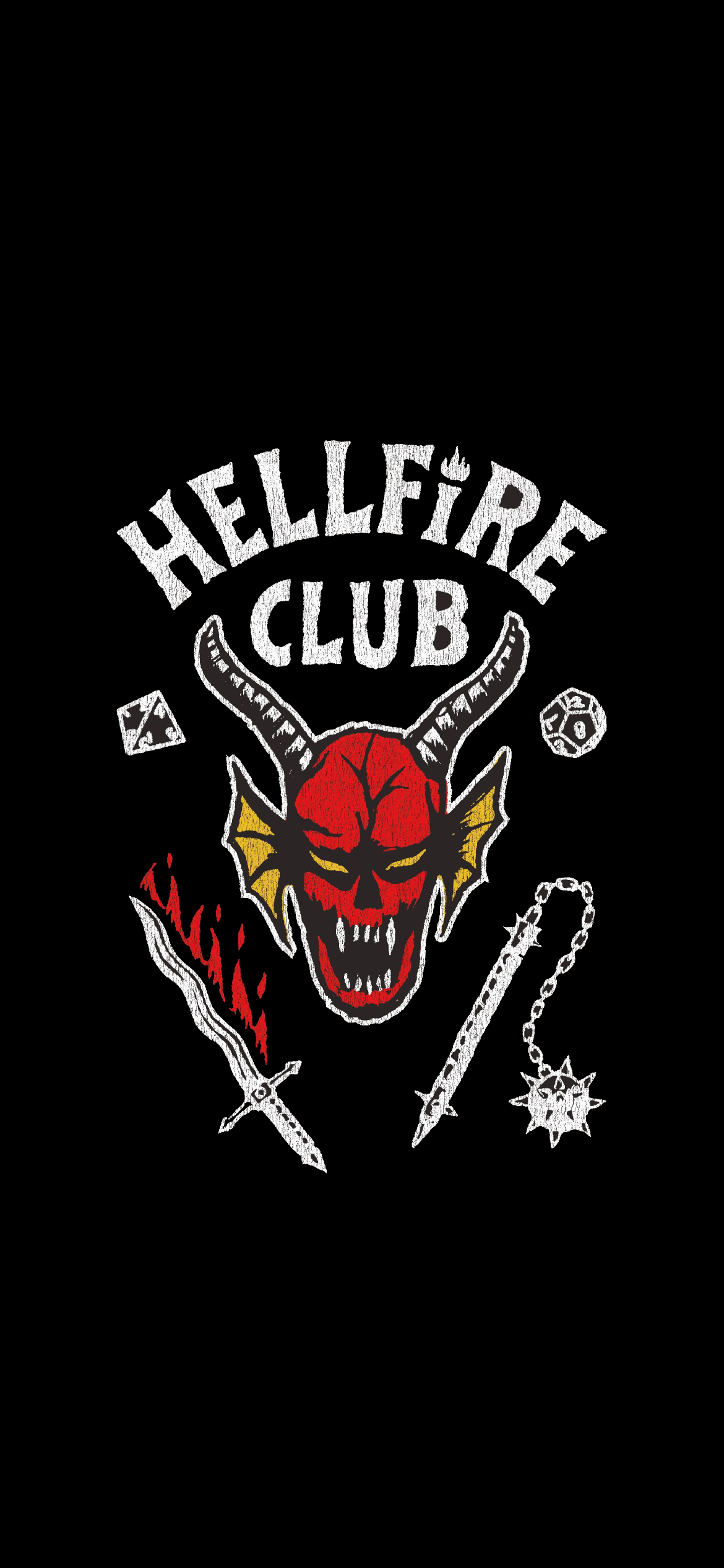 General 1170x2532 Hellfire Club portrait display black background Stranger Things