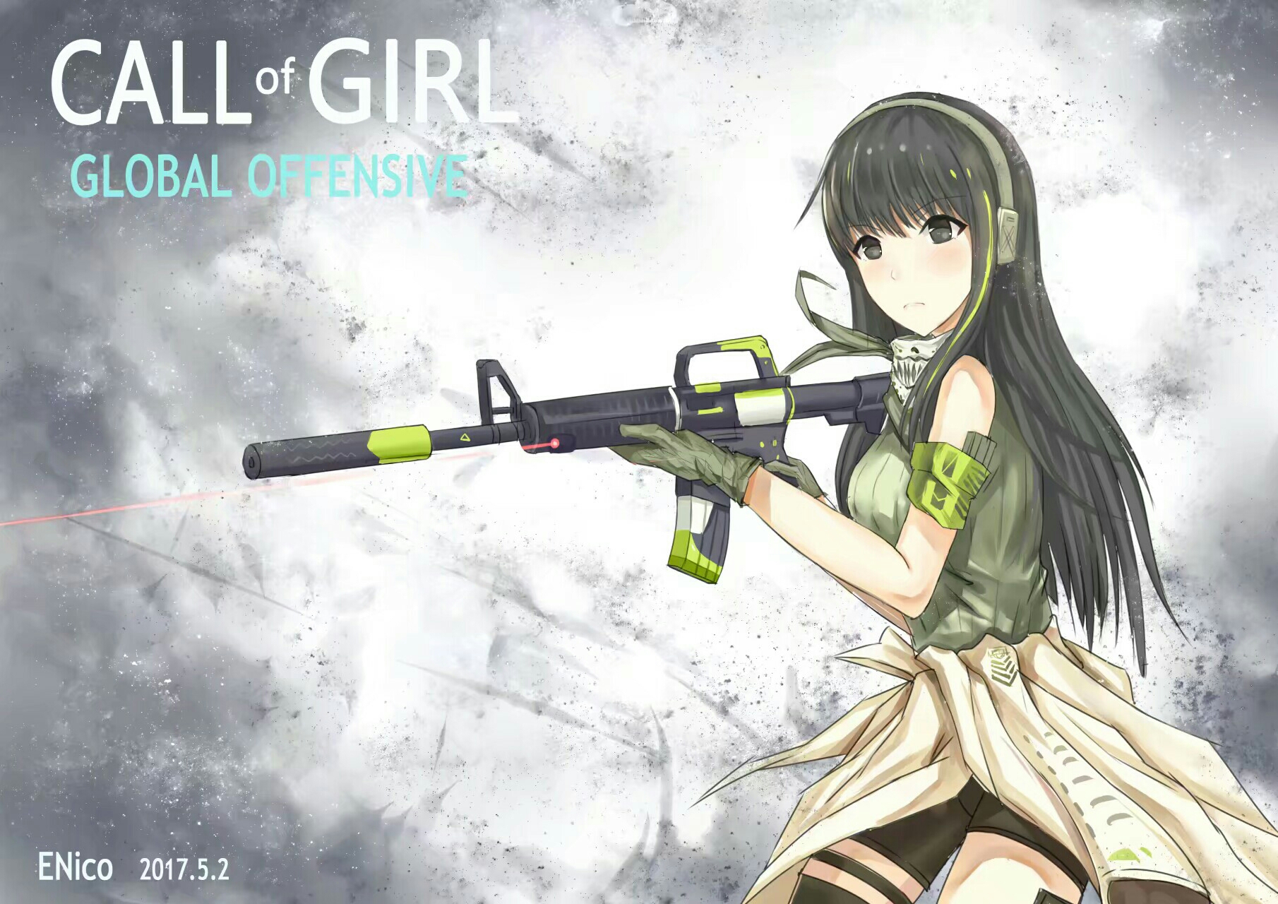 Anime 1810x1280 anime anime girls Girls Frontline M4A1 (Girls Frontline) long hair brunette solo artwork digital art fan art gun girls with guns
