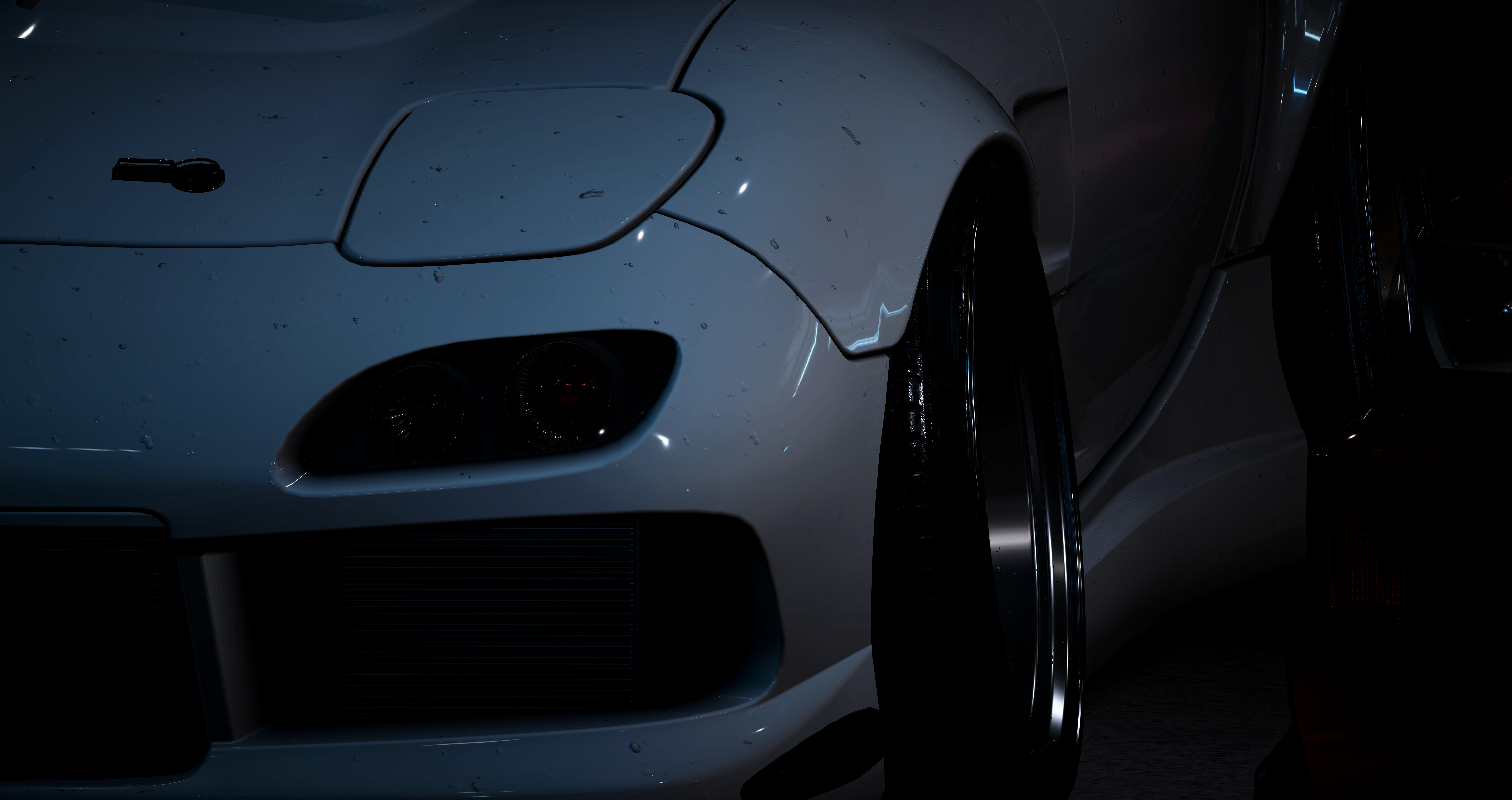 General 9556x5056 Mazda RX-7 Mazda white car Need for Speed Need for Speed 2015 vehicle video games pop-up headlights