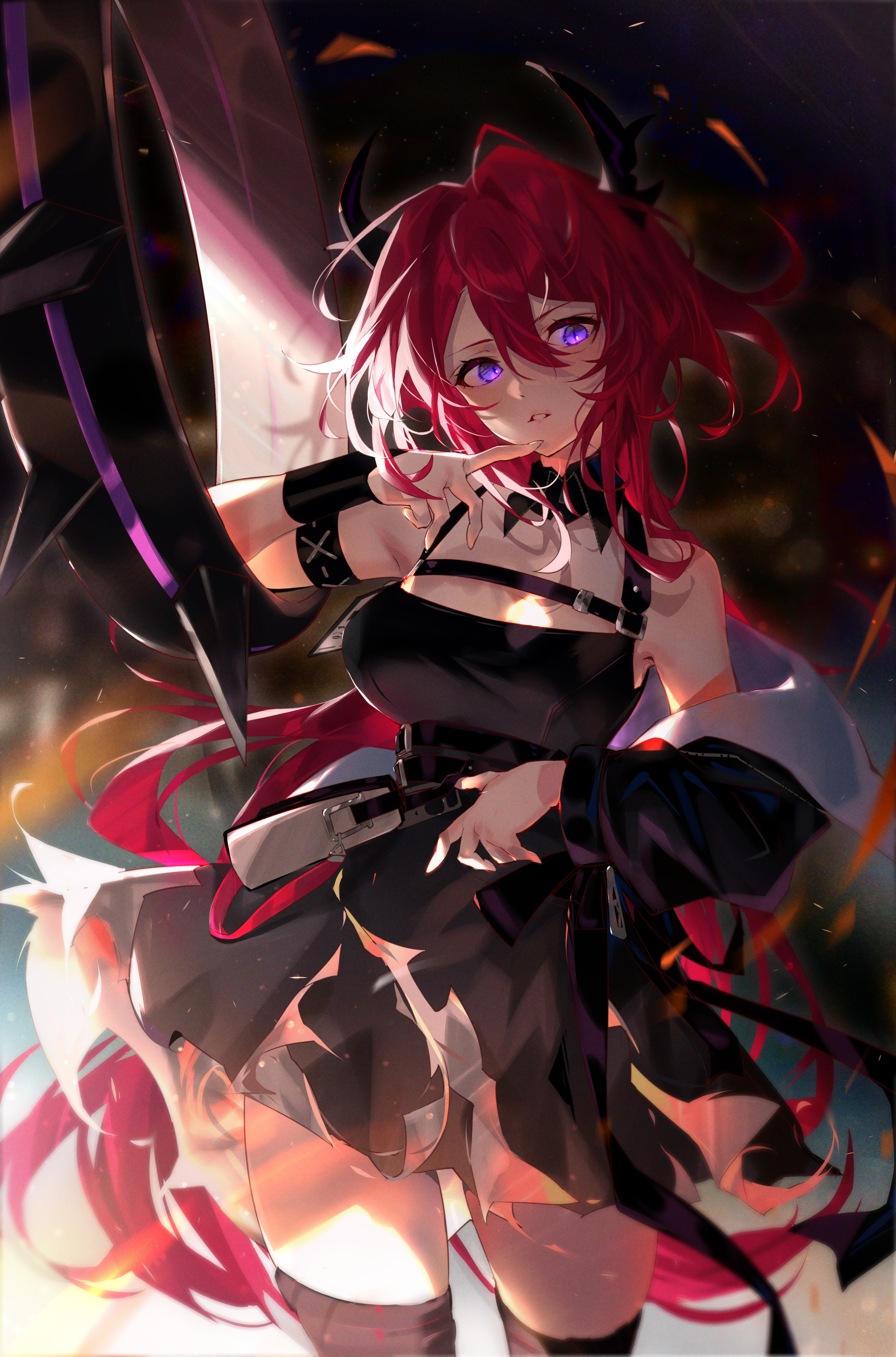 Anime 1915x2900 anime anime girls Surtr (Arknights) Arknights redhead horns Arutera