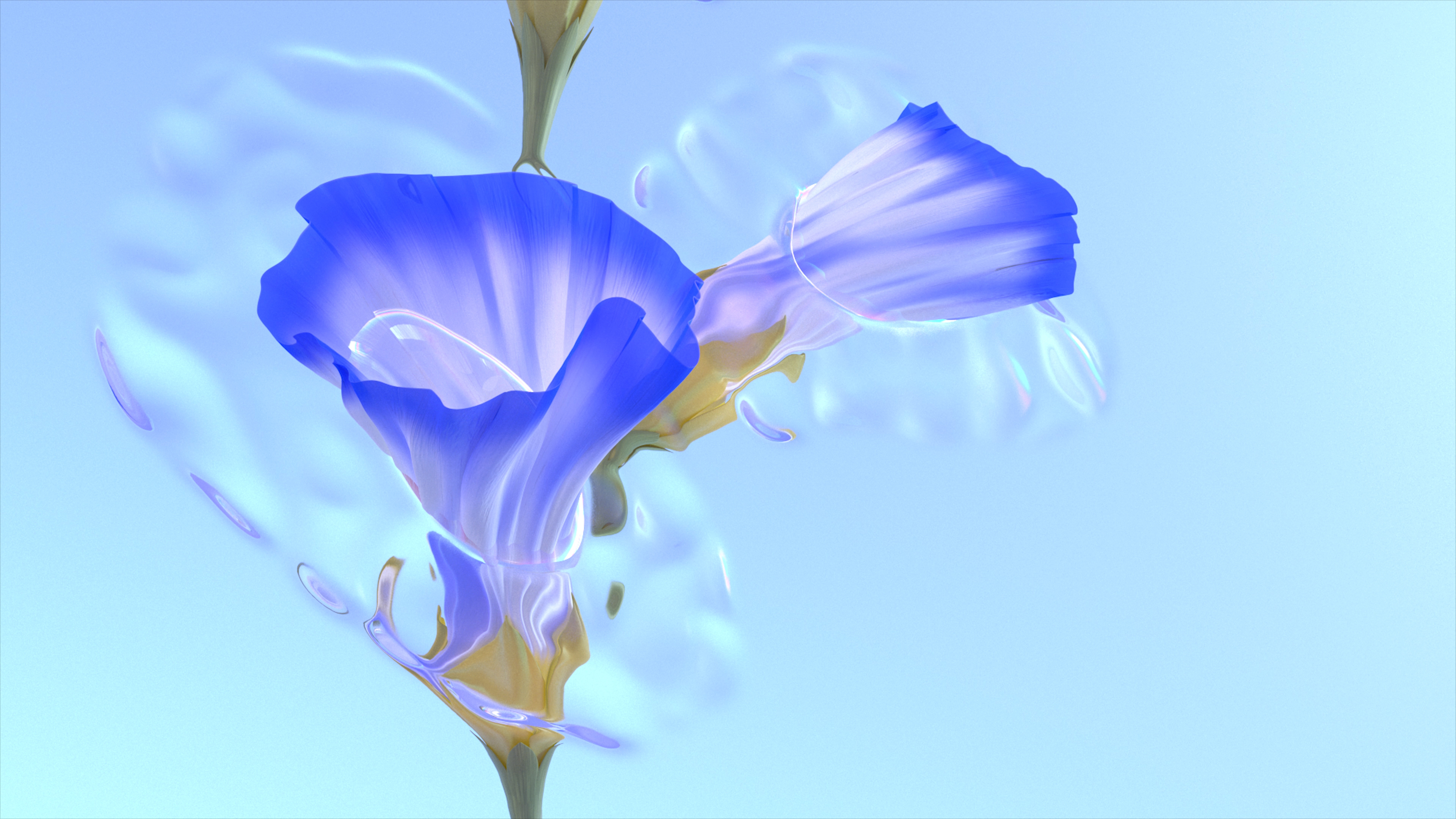 General 3840x2160 flowers abstract 3D Abstract digital art colorful CGI blooming plants