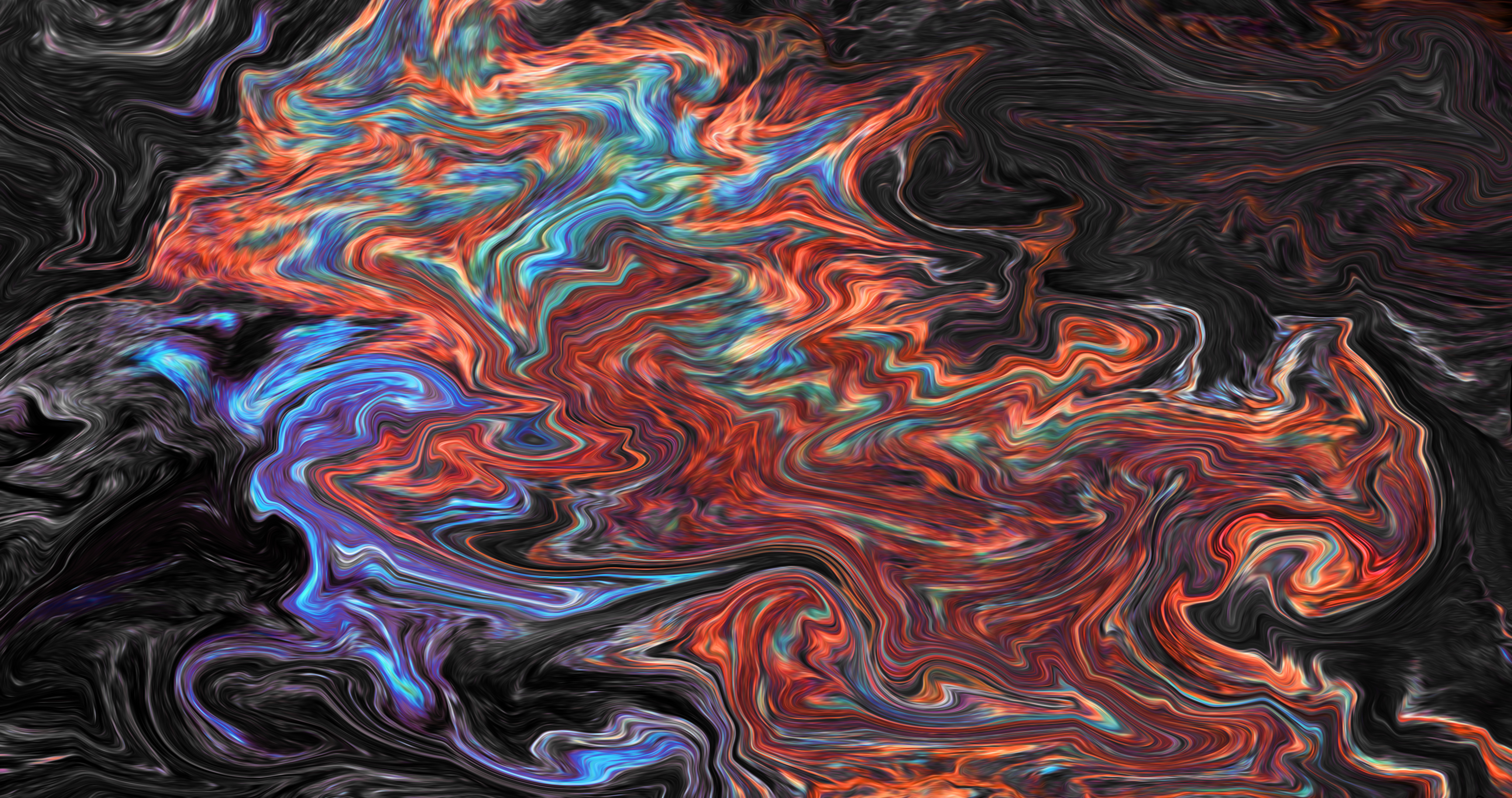 General 4096x2160 abstract fluid liquid artwork colorful ArtStation brush paint brushes shapes XEBELION universe space digital art