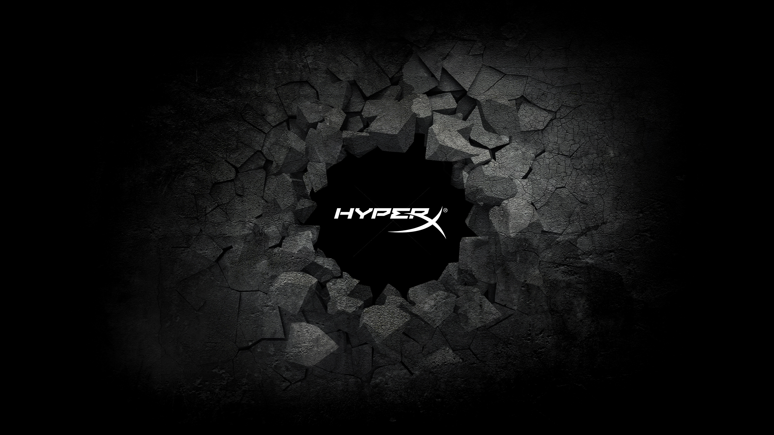 General 2560x1440 HyperX PC gaming logo simple background dark background Hewlett Packard