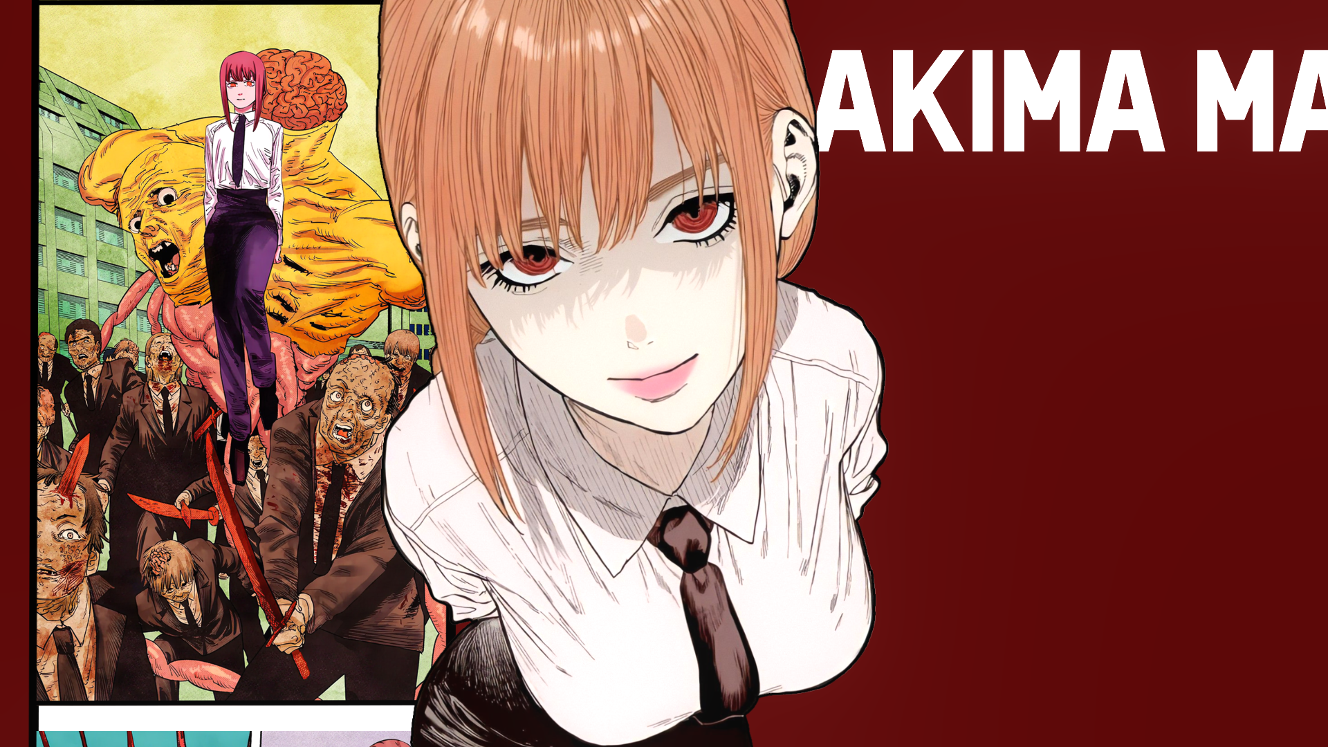Anime 1920x1080 Makima (Chainsaw Man) anime girls manga red eyes