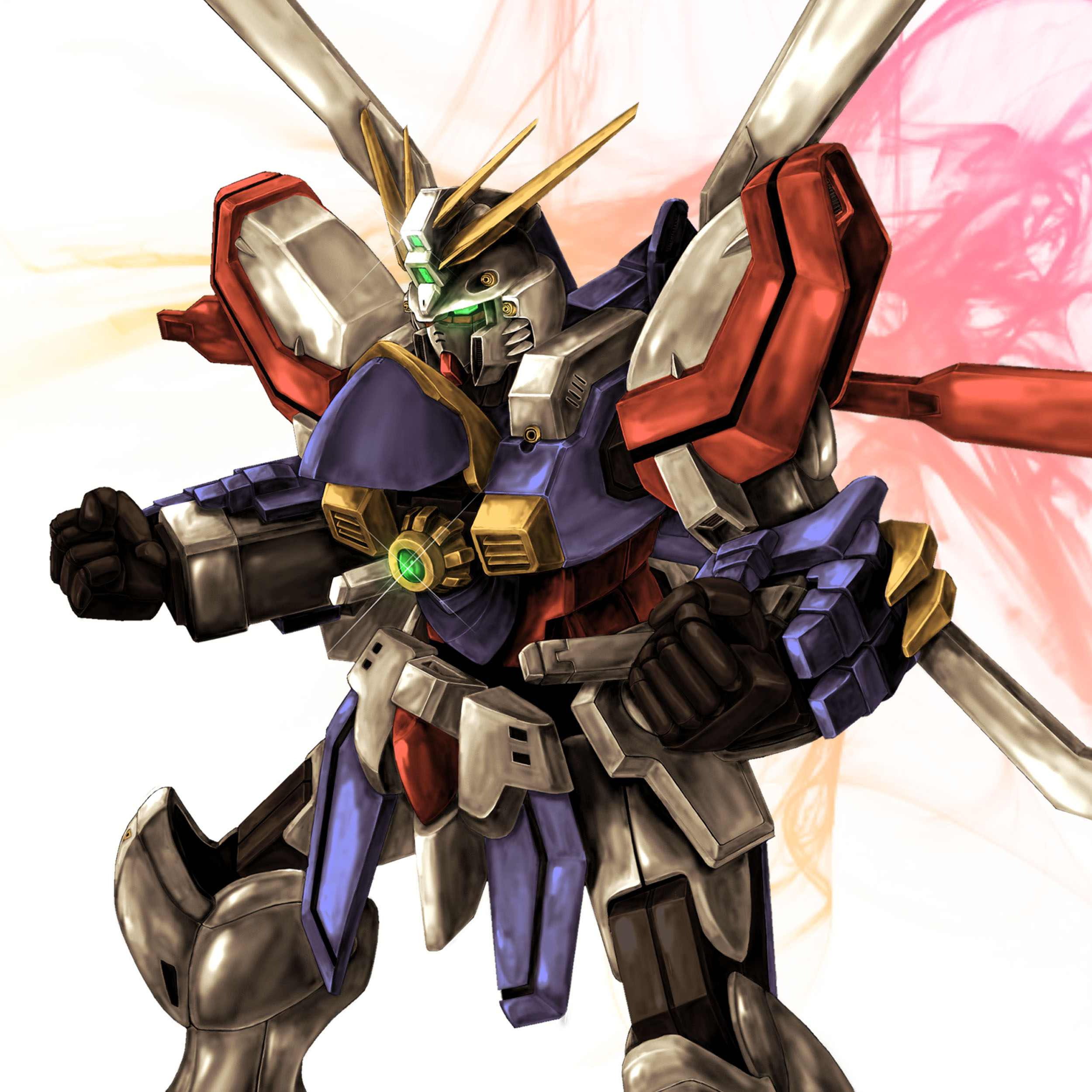 Anime 2500x2500 anime mechs Super Robot Taisen Gundam Mobile Fighter G Gundam God Gundam artwork digital art fan art