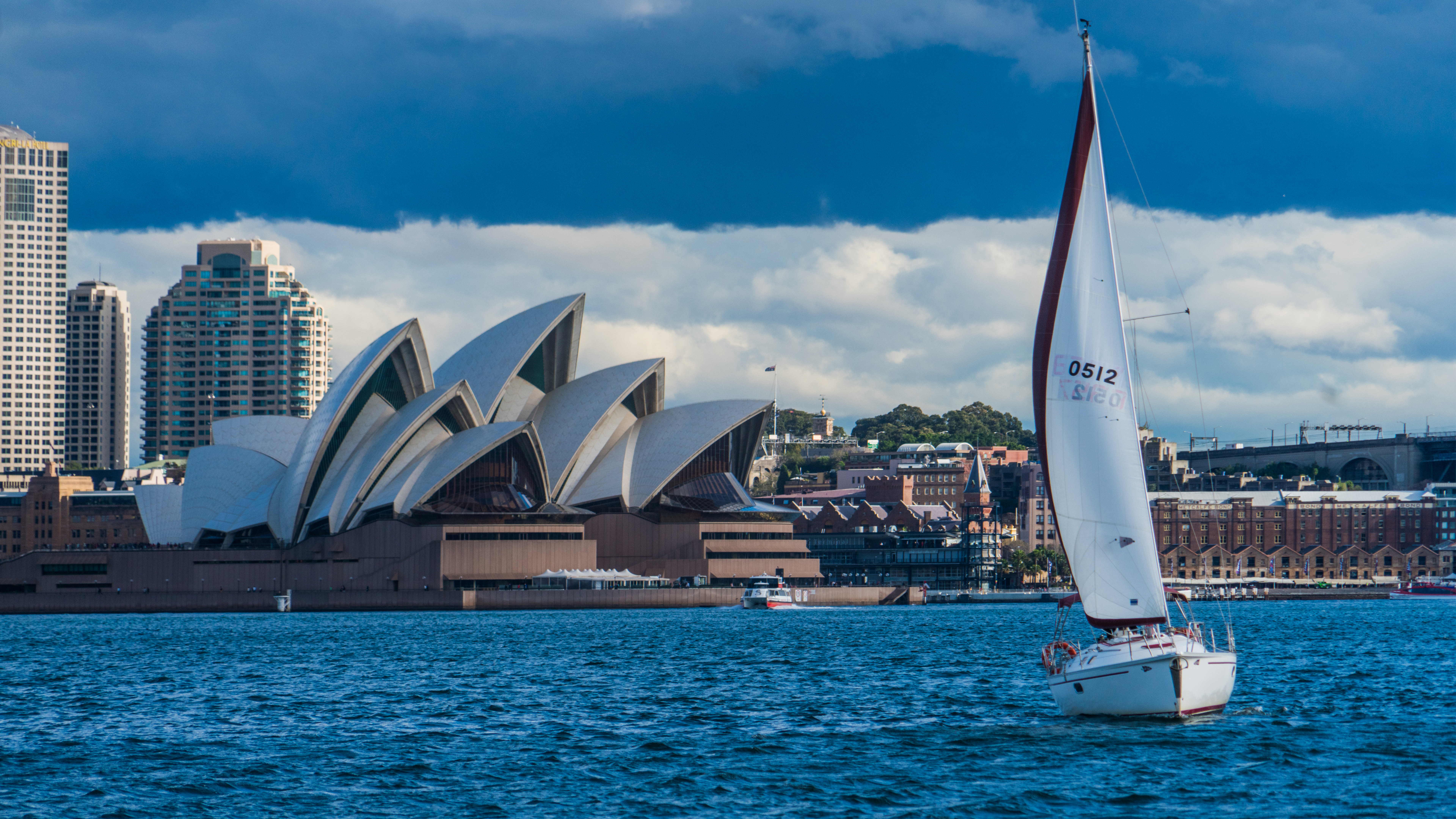 General 7680x4320 Trey Ratcliff photography Australia Sydney Sydney Opera House sailboats harbor sea water landmark Oceania