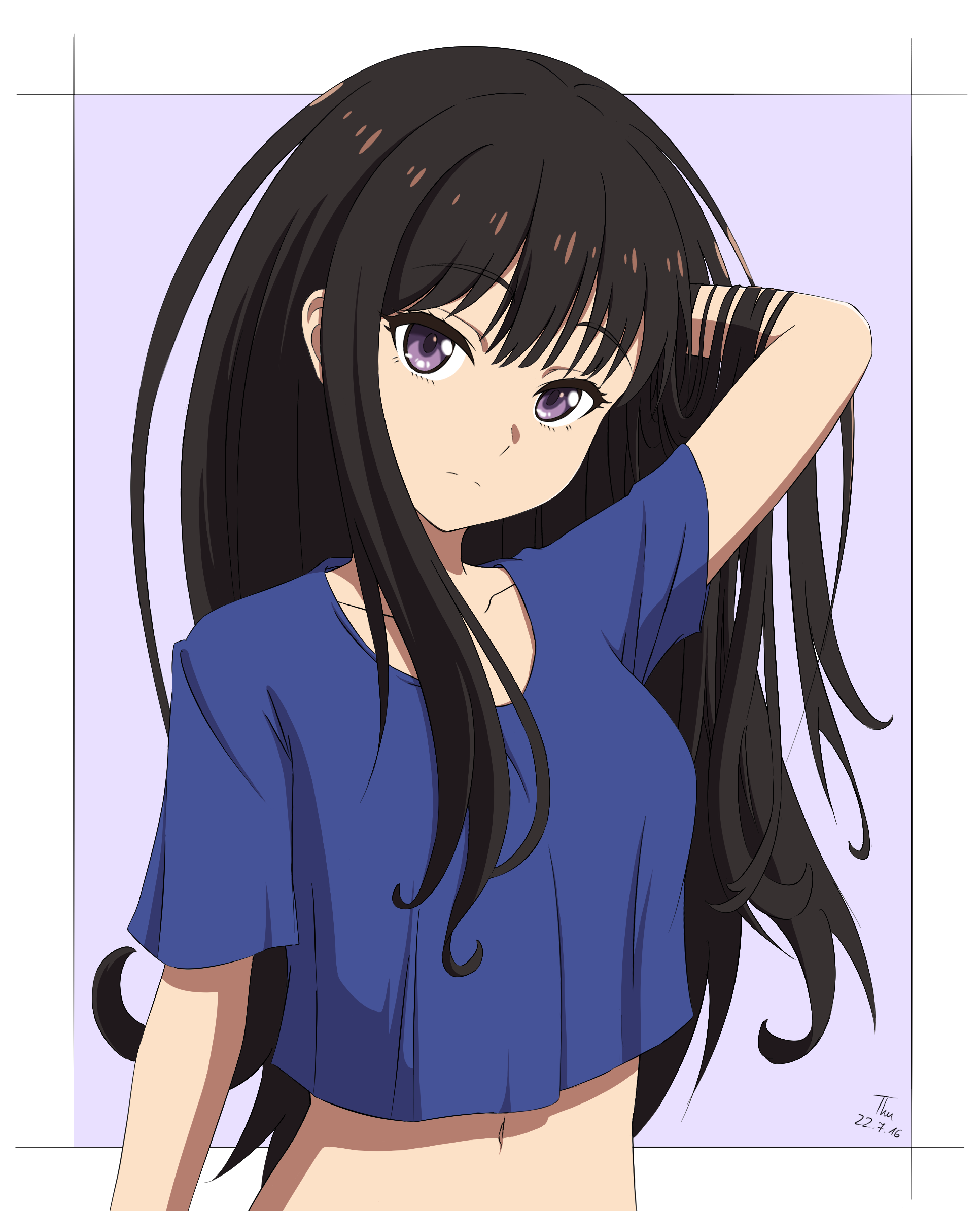 Anime 1932x2388 anime anime girls Lycoris Recoil Inoue Takina long hair black hair solo artwork digital art fan art