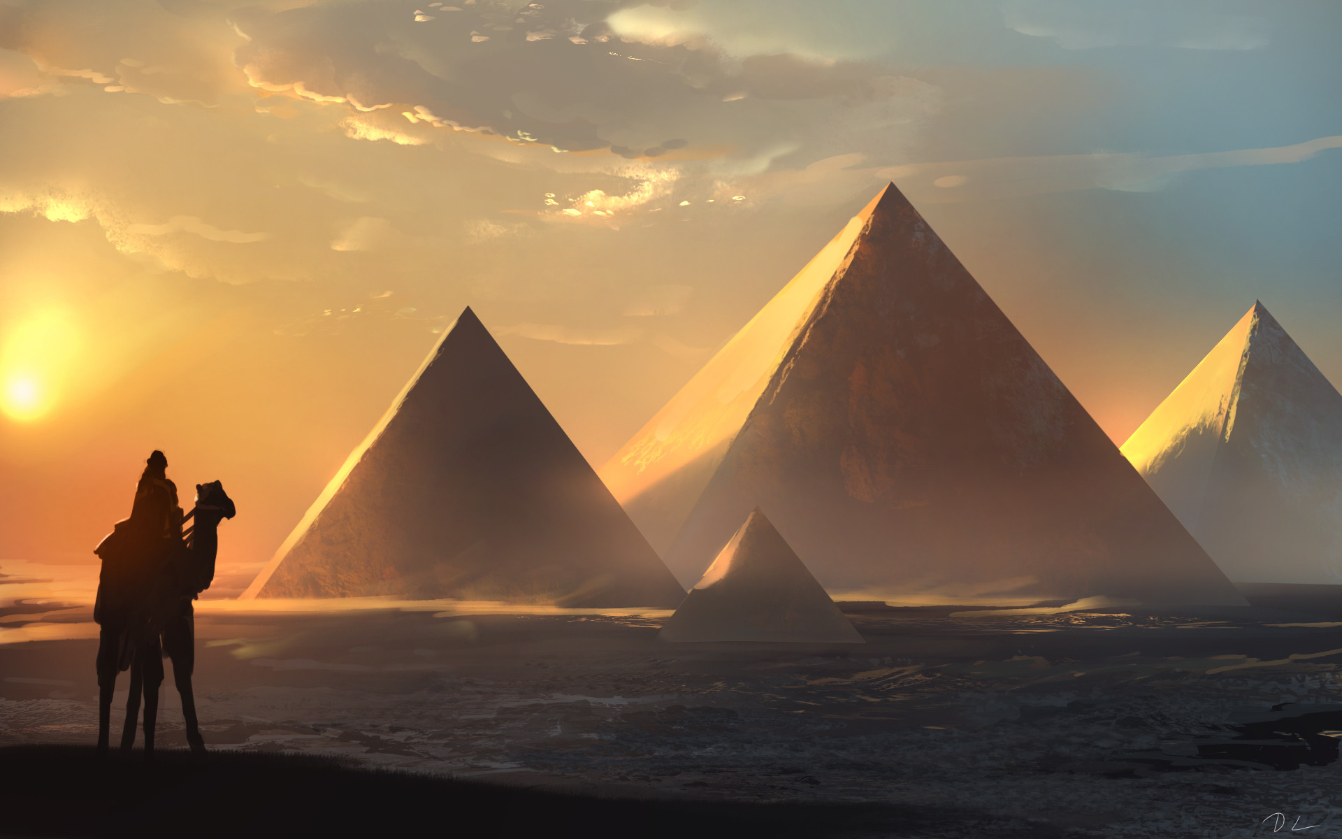 General 1920x1200 artwork fantasy art pyramid Pyramids of Giza Egypt