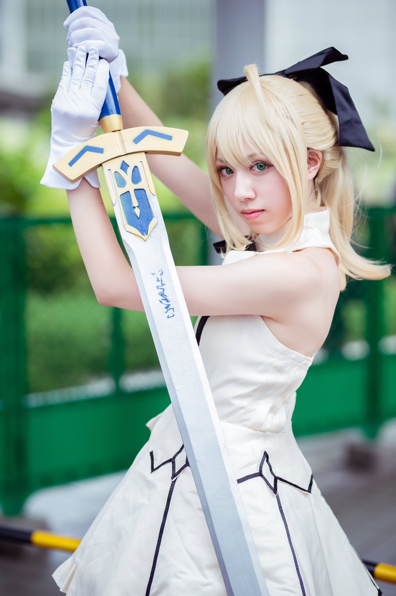 People 1362x2048 Asian cosplay women Japanese Japanese women Fate series Fate/Unlimited Codes  Fate/Grand Order Saber Lily Artoria Pendragon ponytail blonde