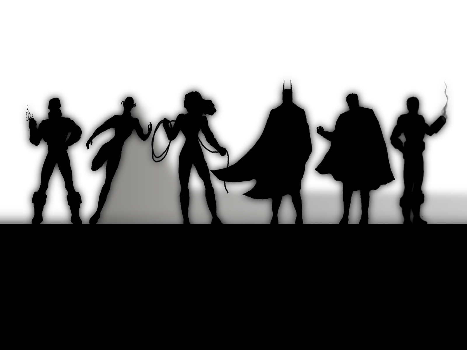 Anime 1600x1200 Nuclear (JLA) silhouette Justice League DC Extended Universe movies Wonder Woman Batman Superman Cyborg (DC Comics) artwork superheroines superhero