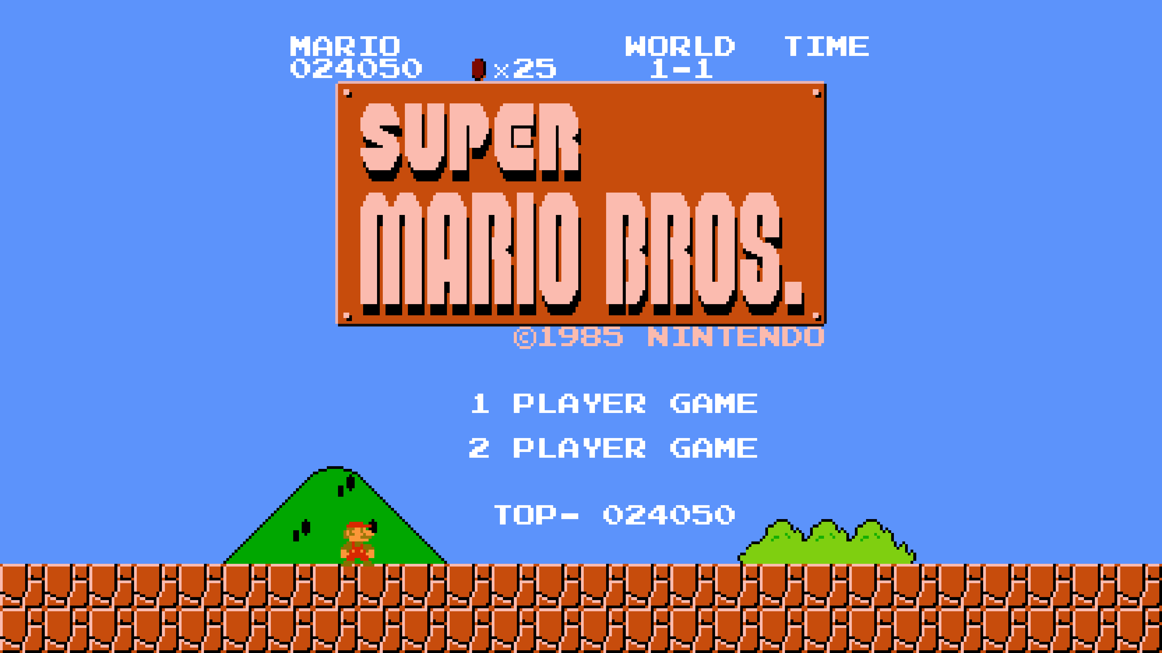 General 3840x2160 8-bit retro games video games Mario numbers 1985 (Year) Mario Bros. Nintendo Entertainment System