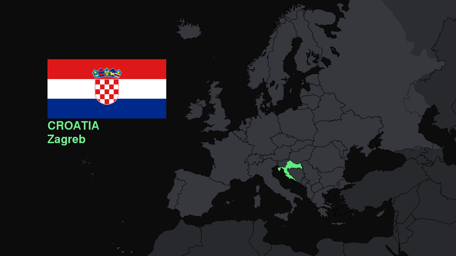 General 1920x1080 Croatia Europe flag map countries geography