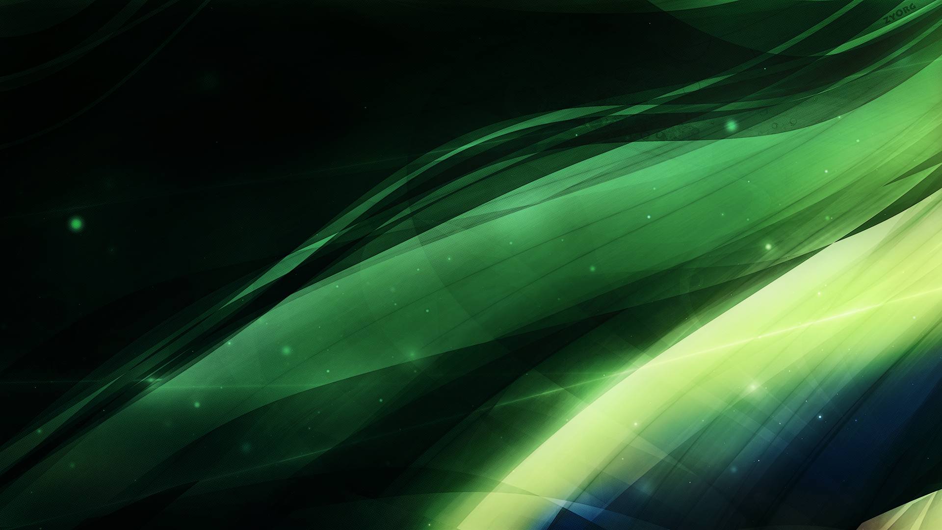 General 1920x1080 abstract wavy lines green