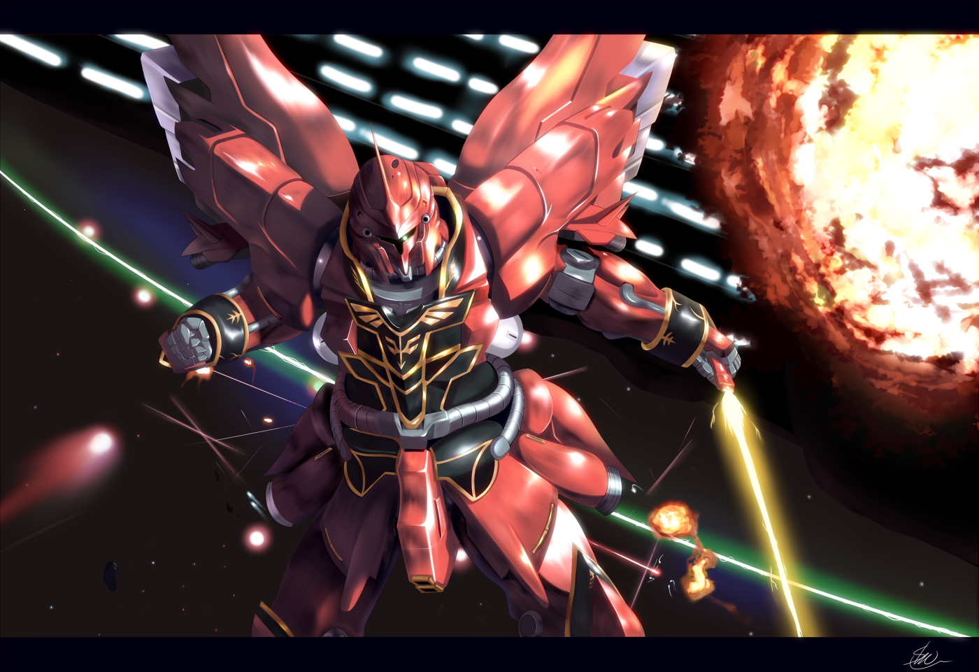 Anime 1400x961 anime Mobile Suit Gundam Mobile Suit Gundam Unicorn Sinanju Super Robot Taisen