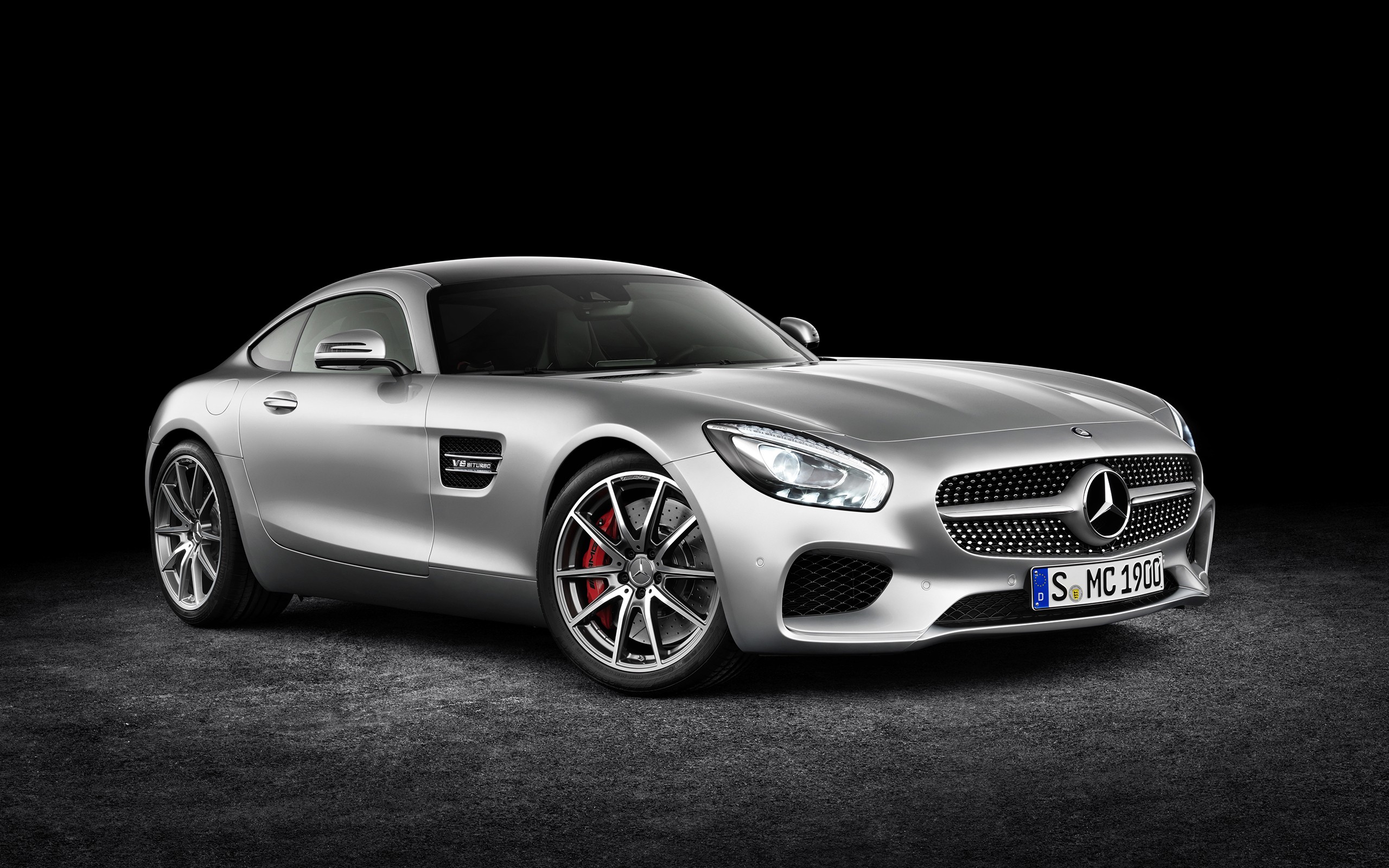 General 2560x1600 Mercedes-AMG GT car vehicle simple background Mercedes-Benz silver cars black background