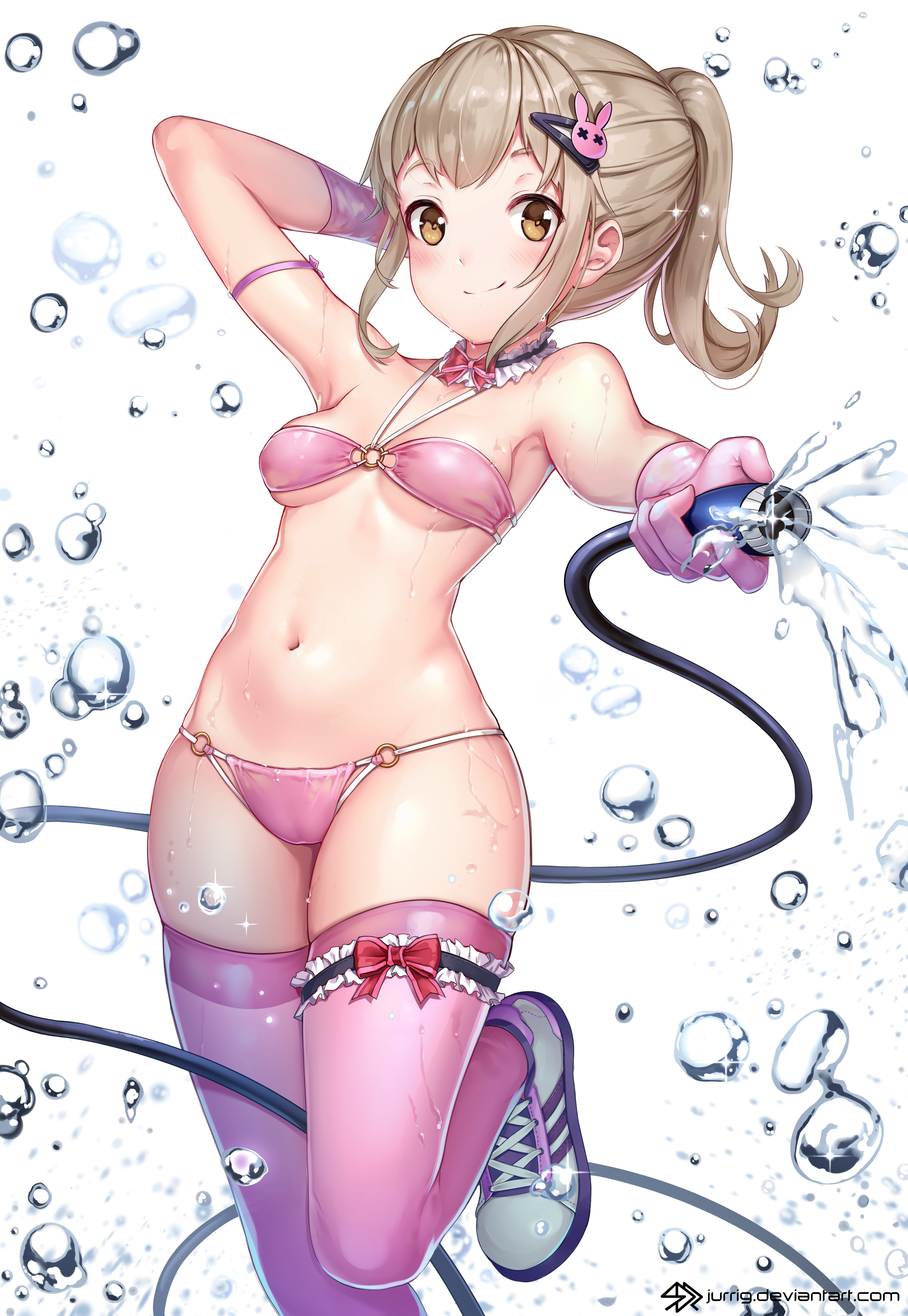 Anime 2676x3880 white background simple background boobs bikini thigh-highs loli anime girls Jurrig