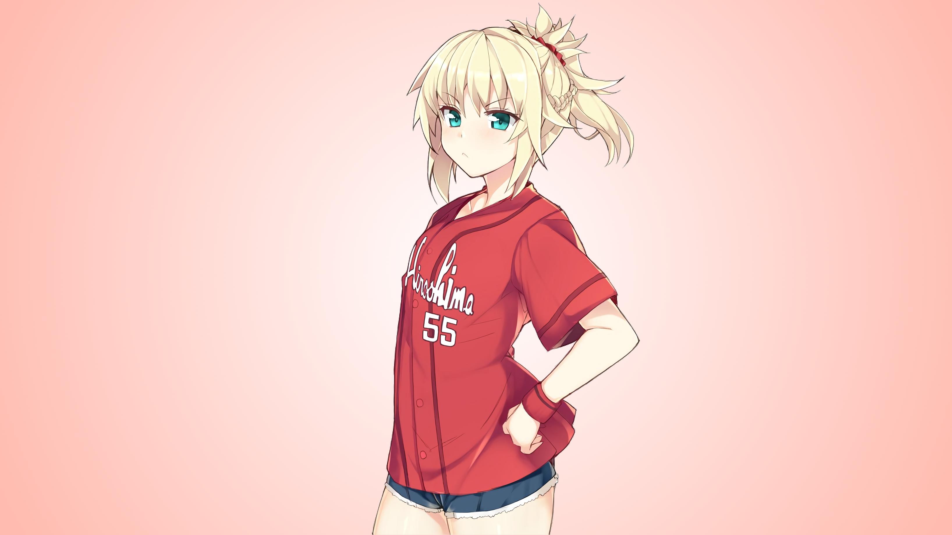 Anime 3271x1840 Fate series blonde gradient anime girls numbers green eyes Mordred (Fate/Apocrypha)