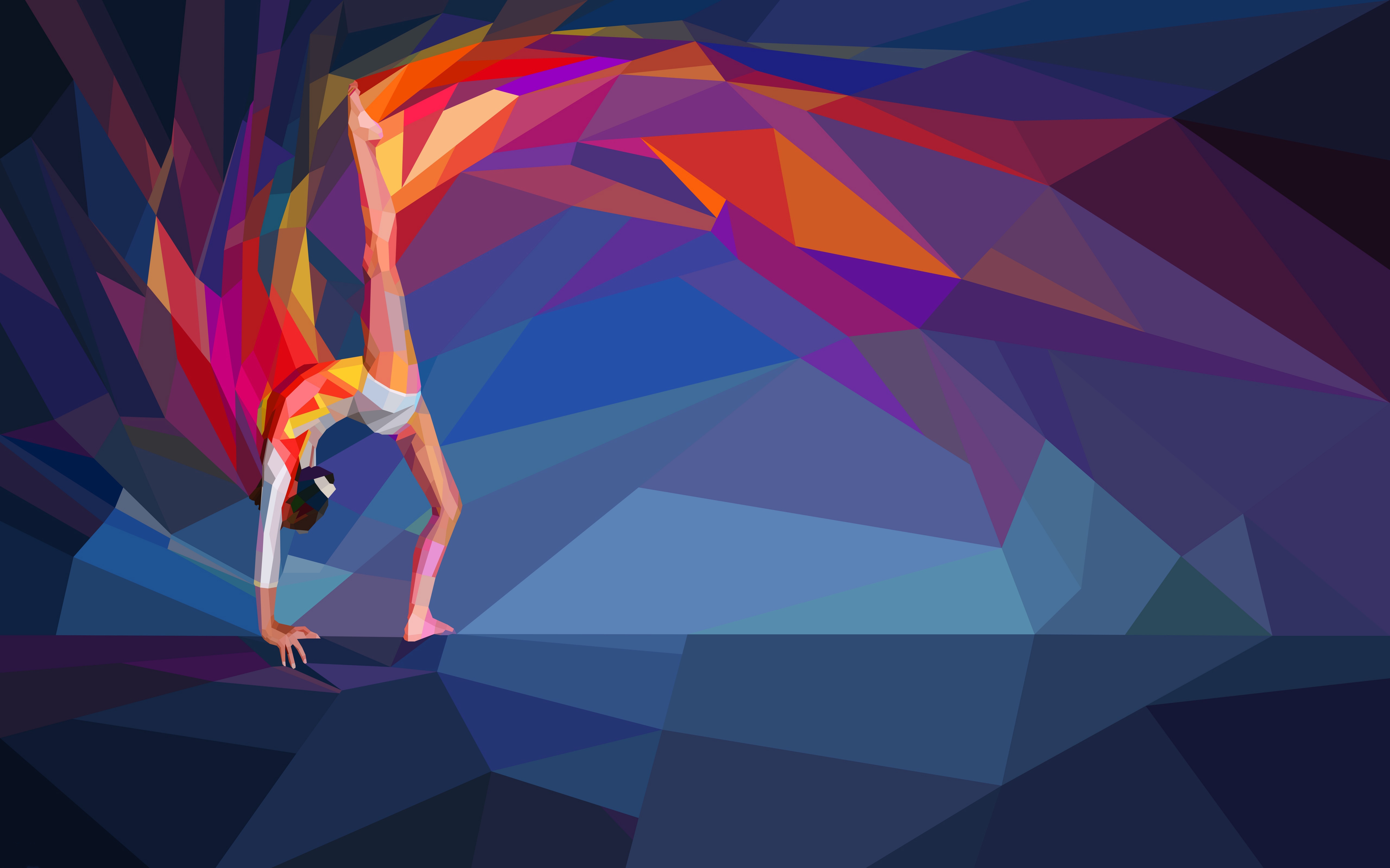General 5120x3200 artwork painting digital art ballet low poly gymnastics