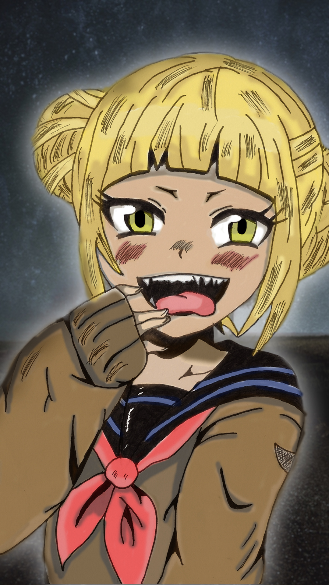 Anime 1080x1920 Himiko Toga Boku no Hero Academia tongue out blonde anime girls anime