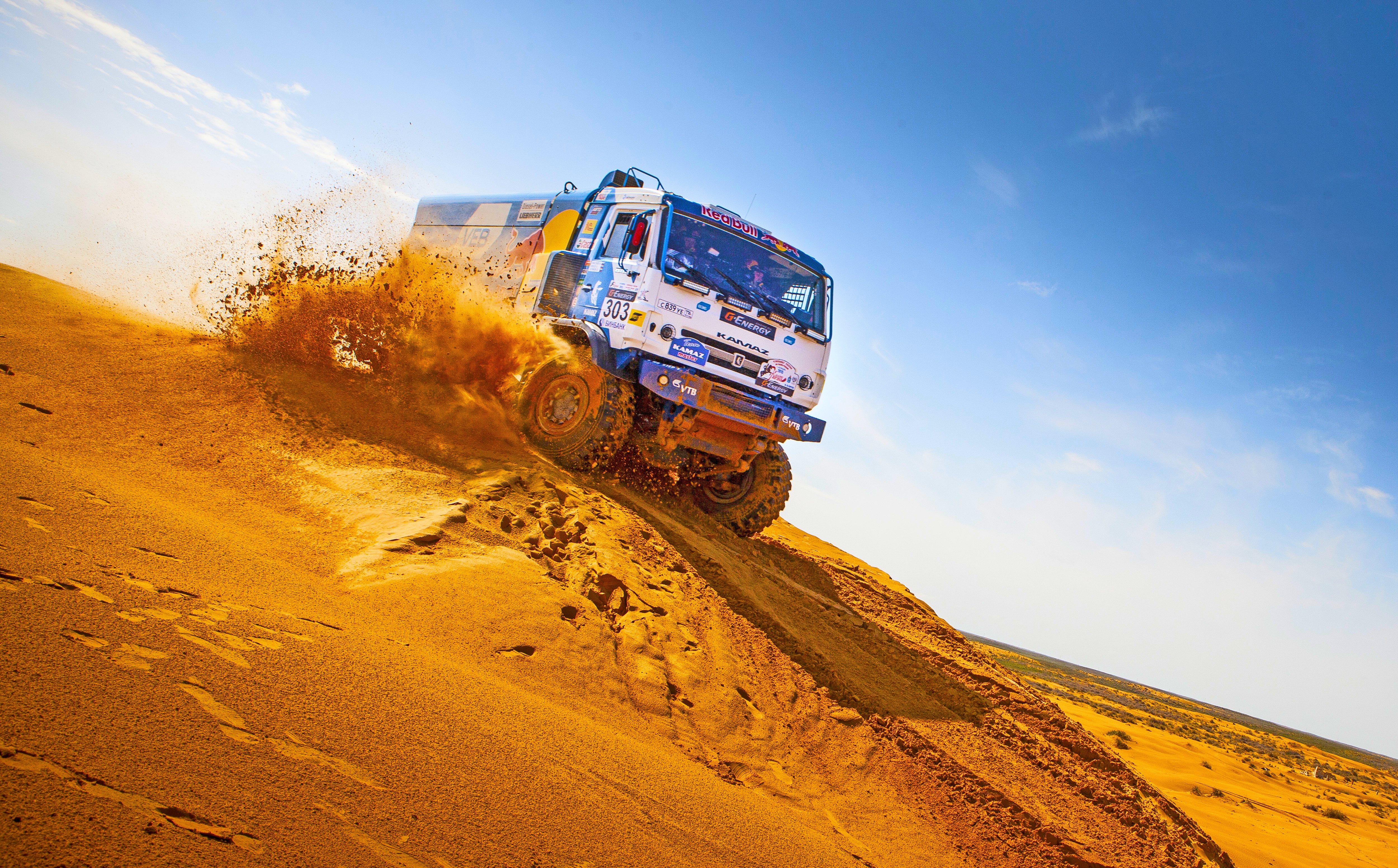 General 5000x3105 Kamaz sand Rally truck dirt vehicle racing offroad motorsport Russian trucks