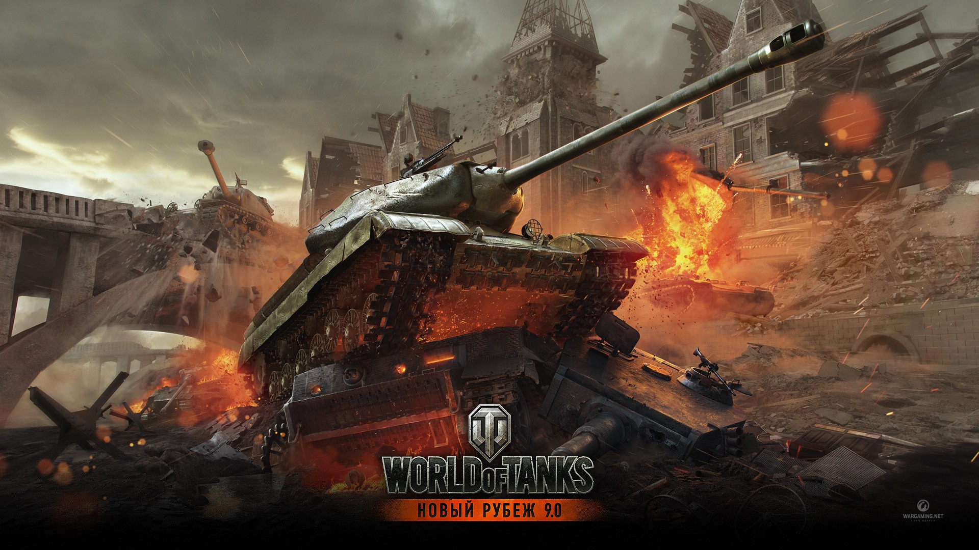 General 1920x1080 World of Tanks tank war ruins video games video game art PC gaming military military vehicle vehicle