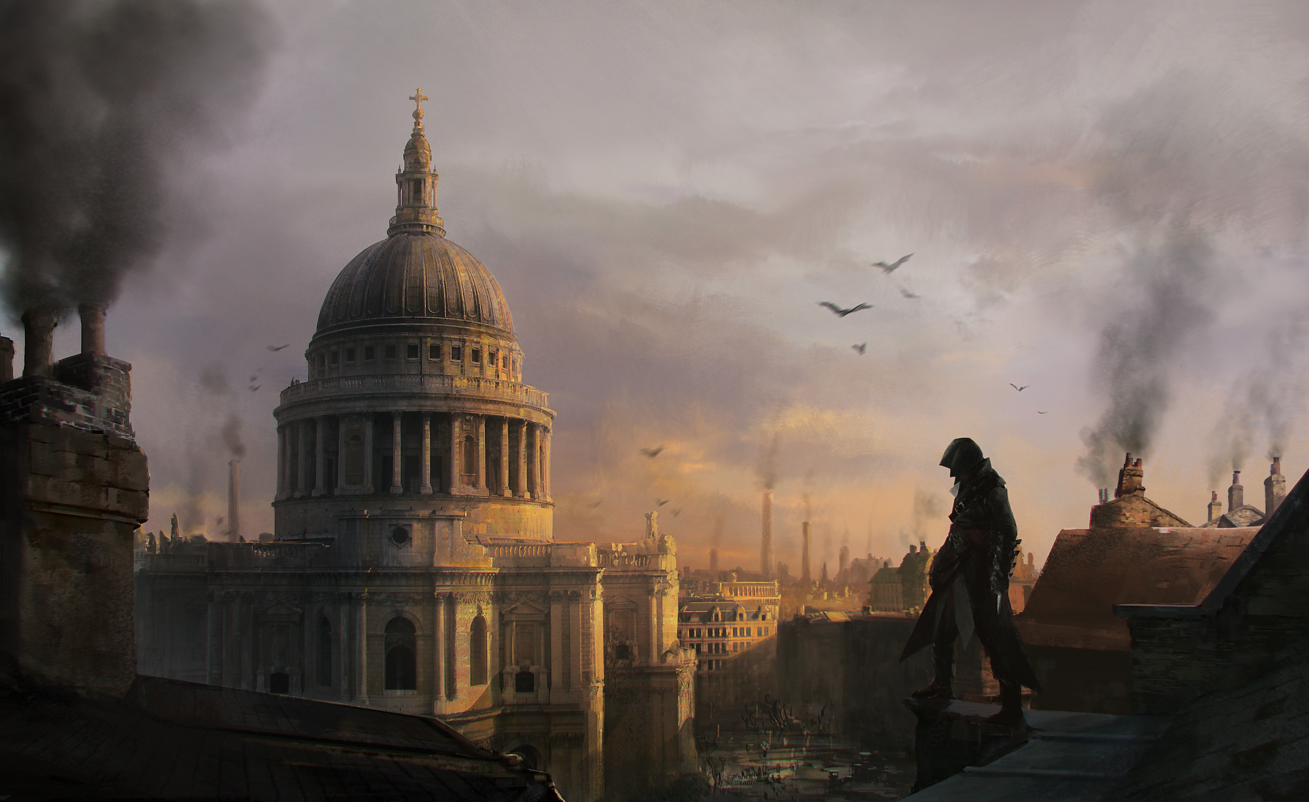 General 4216x2585 video games video game art Assassin's Creed PC gaming cityscape chimneys Ubisoft Assassin's Creed Syndicate