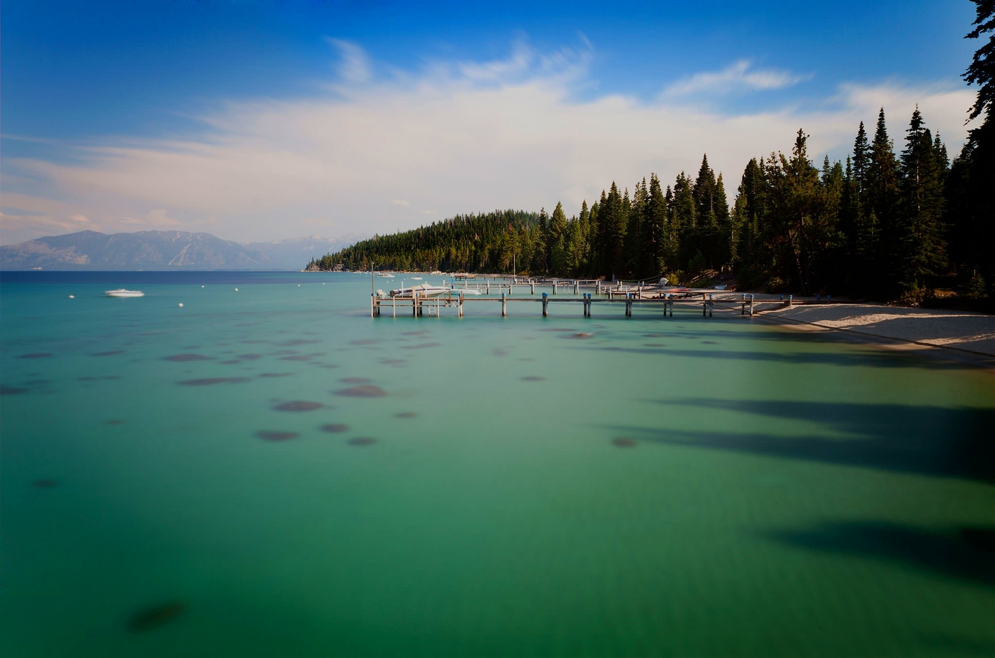 General 2048x1354 landscape photography nature pier Lake Tahoe forest water sky