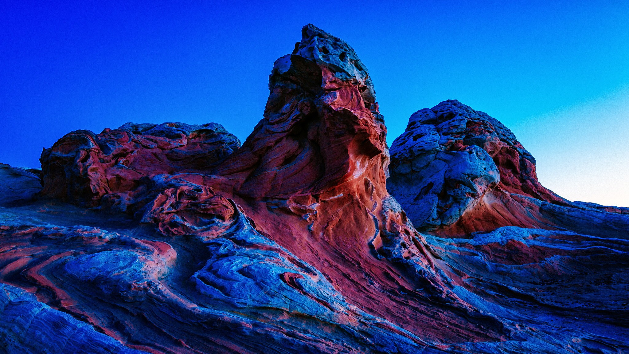 General 2048x1152 Arizona nature rocks rock formation blue clear sky