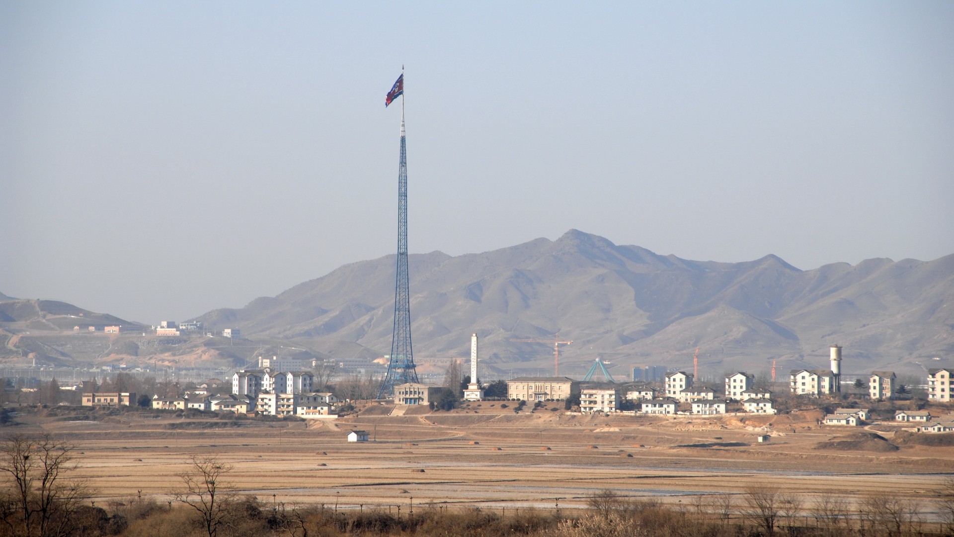 General 1920x1080 outdoors flag hills North Korea