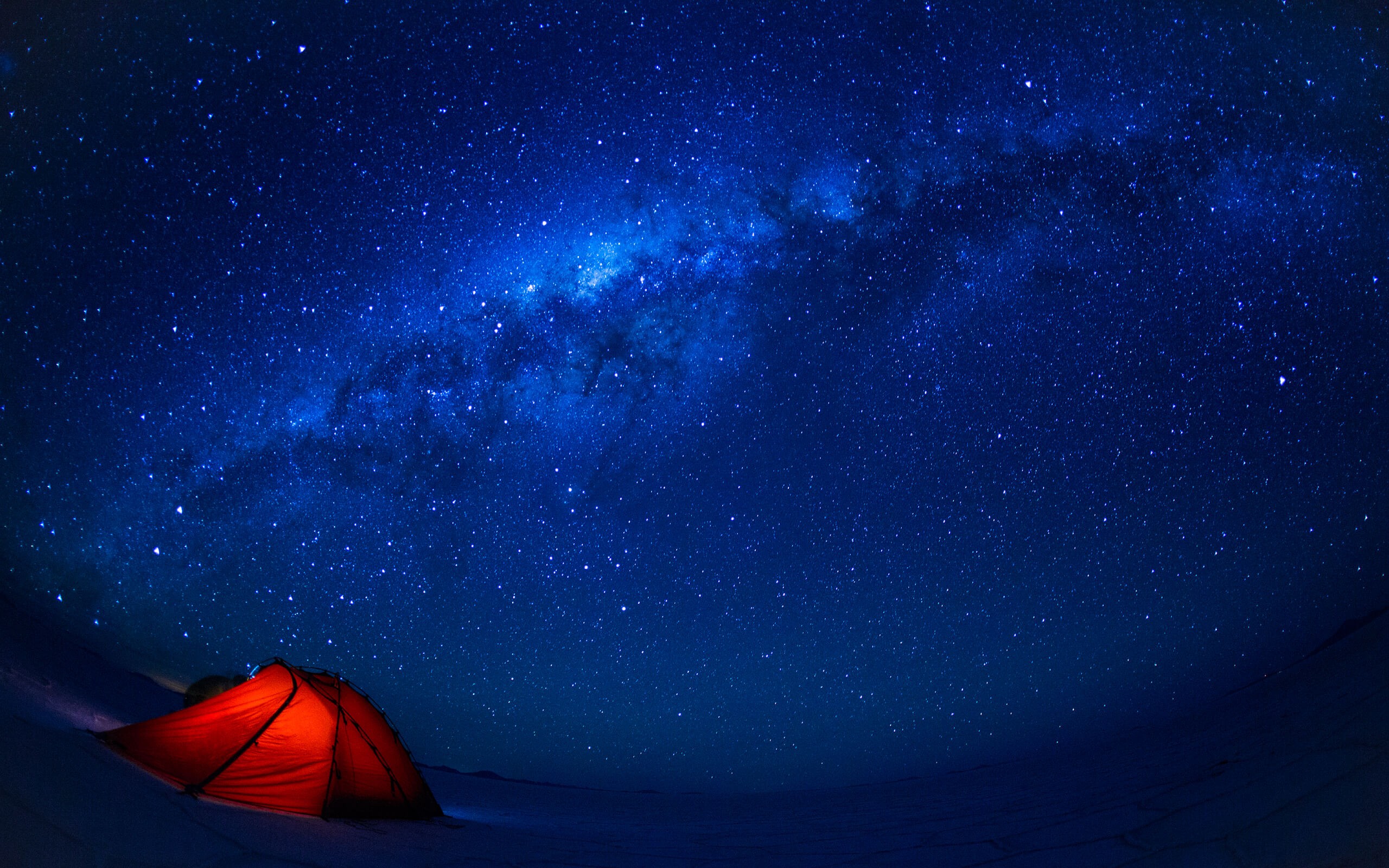 General 2560x1600 stars tent landscape Milky Way night blue sky