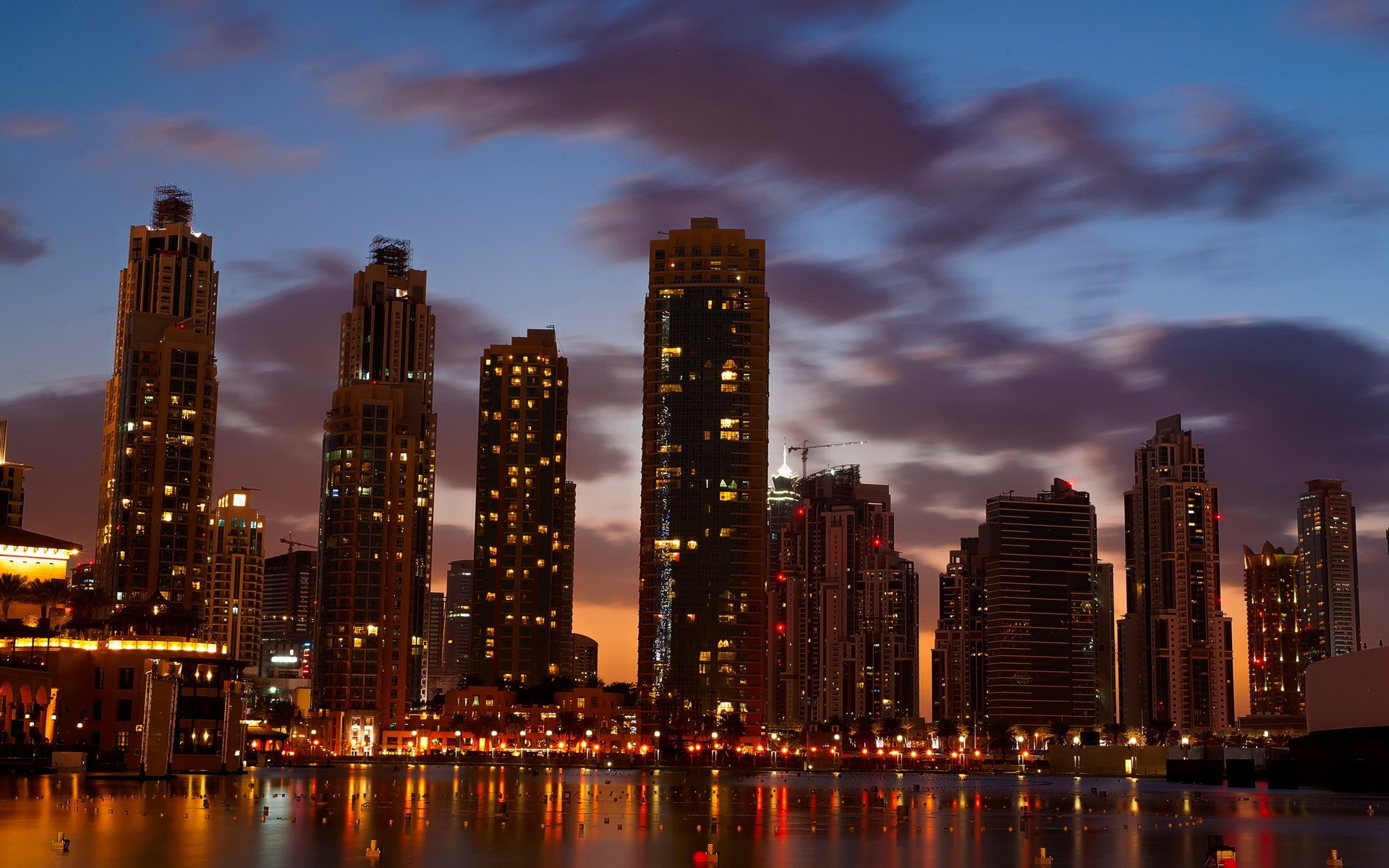 General 1920x1200 city Dubai United Arab Emirates cityscape city lights